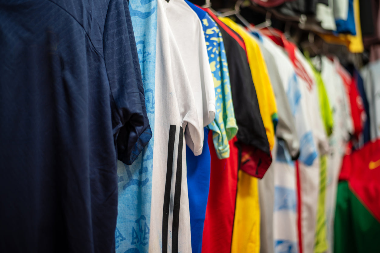 Collection of fresh football shirts