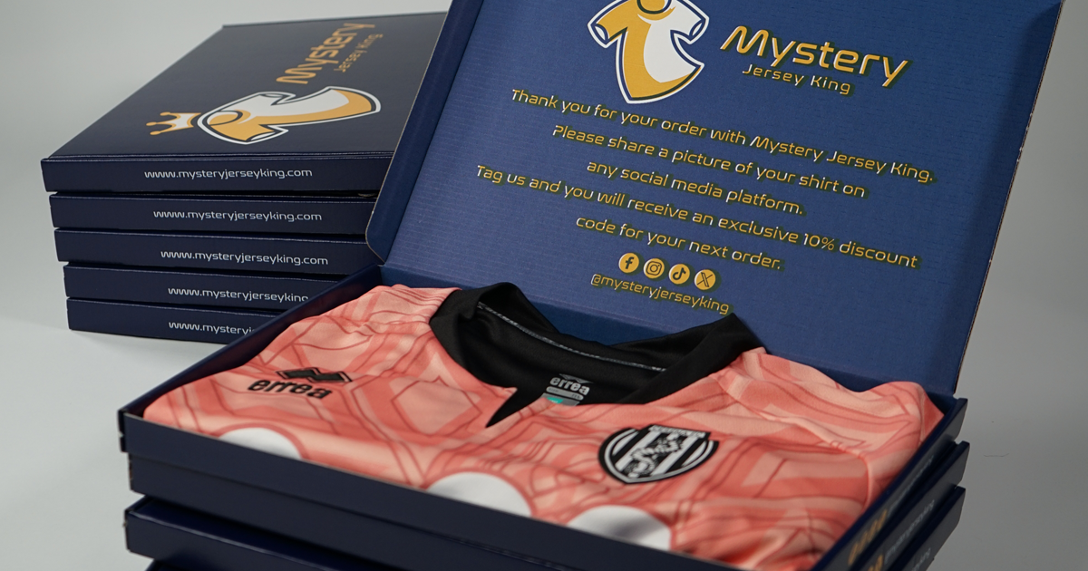 MJK women's mystery football shirt box containing authentic women's football shirts from WSL NWSL and international teams