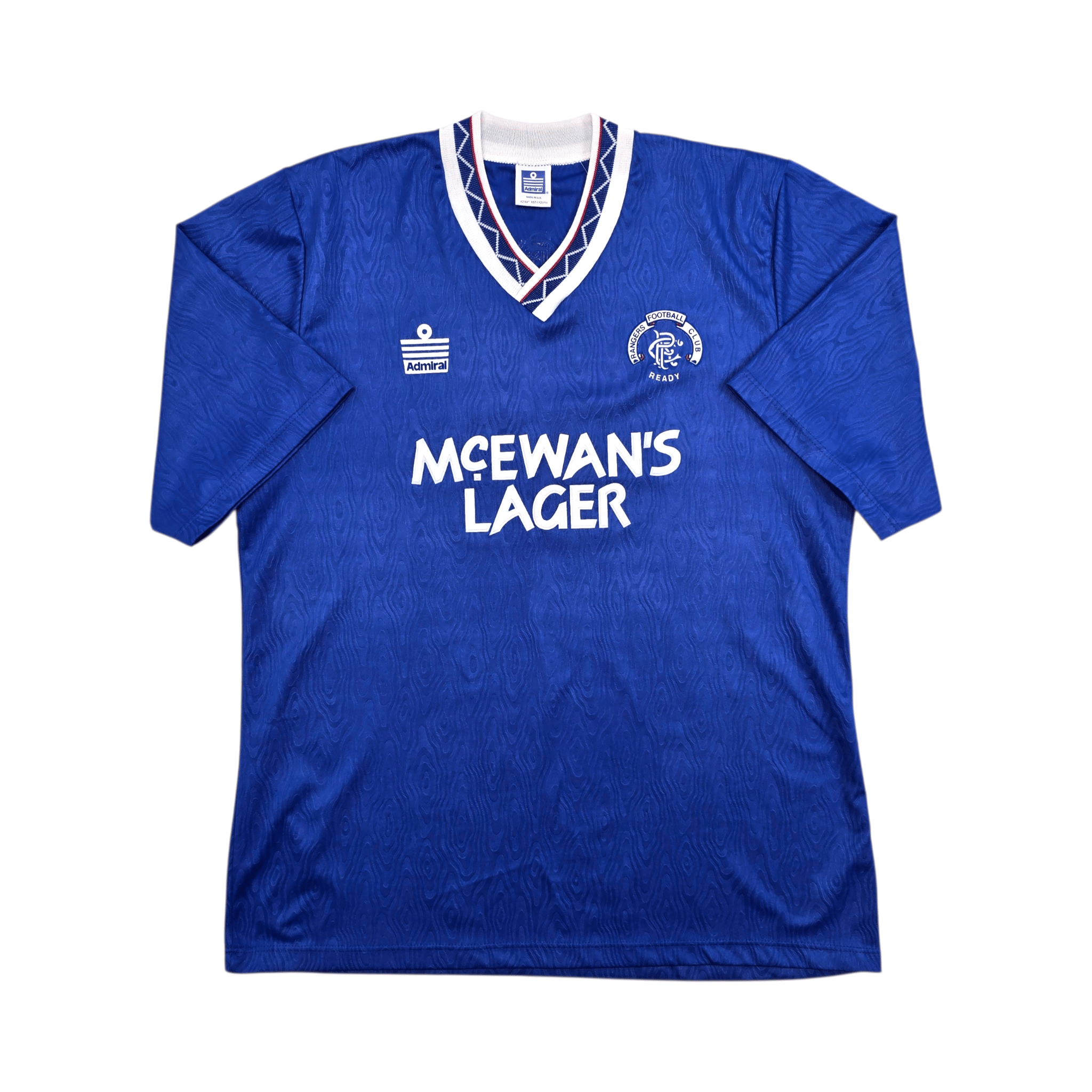 1990/92 Glasgow Rangers Home Shirt (L) Admiral - Vintage Original