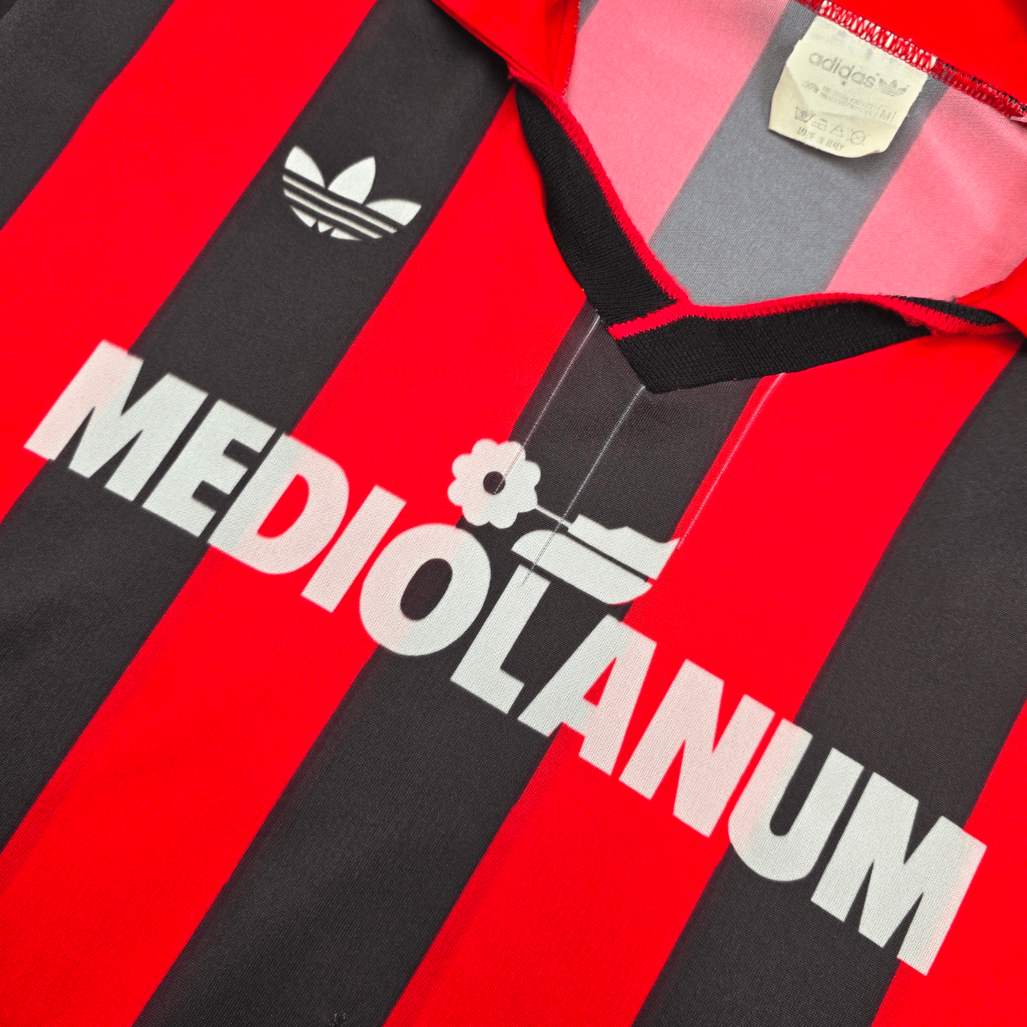 1991/92 AC Milan Home Football Shirt (M) Adidas - Unbeaten Serie A Champions