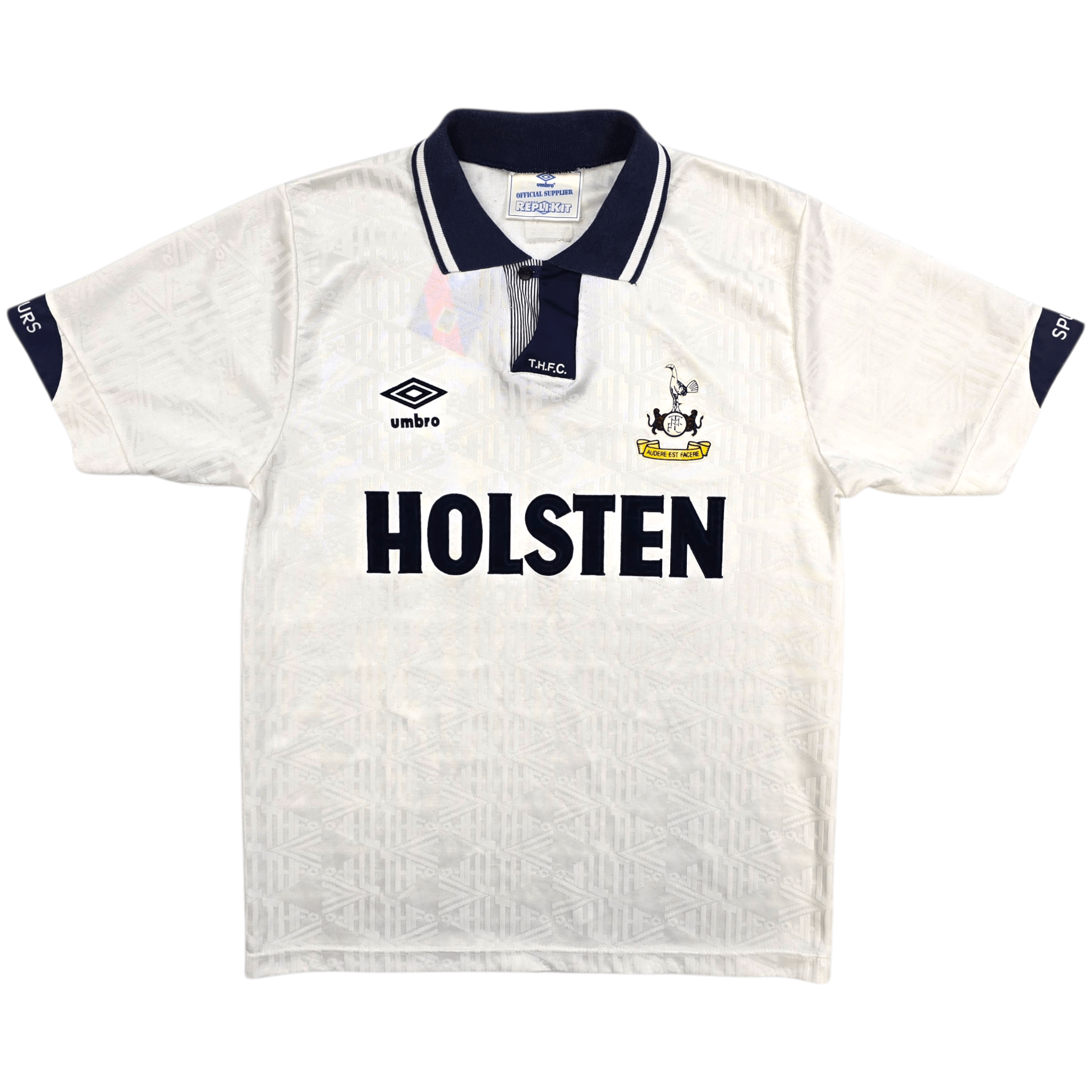 1991/93 Tottenham Hotspur Home Football Shirt (S) Umbro