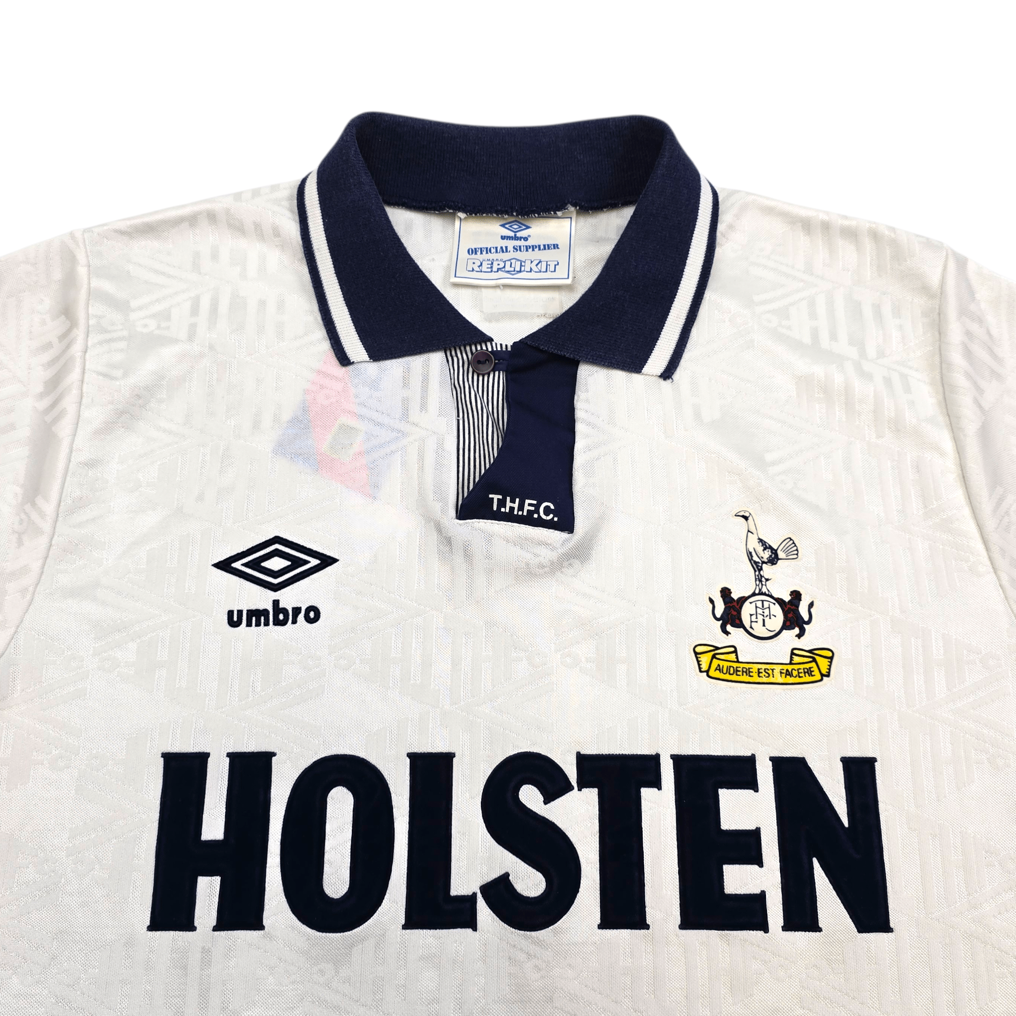 1991/93 Tottenham Hotspur Home Football Shirt (S) Umbro