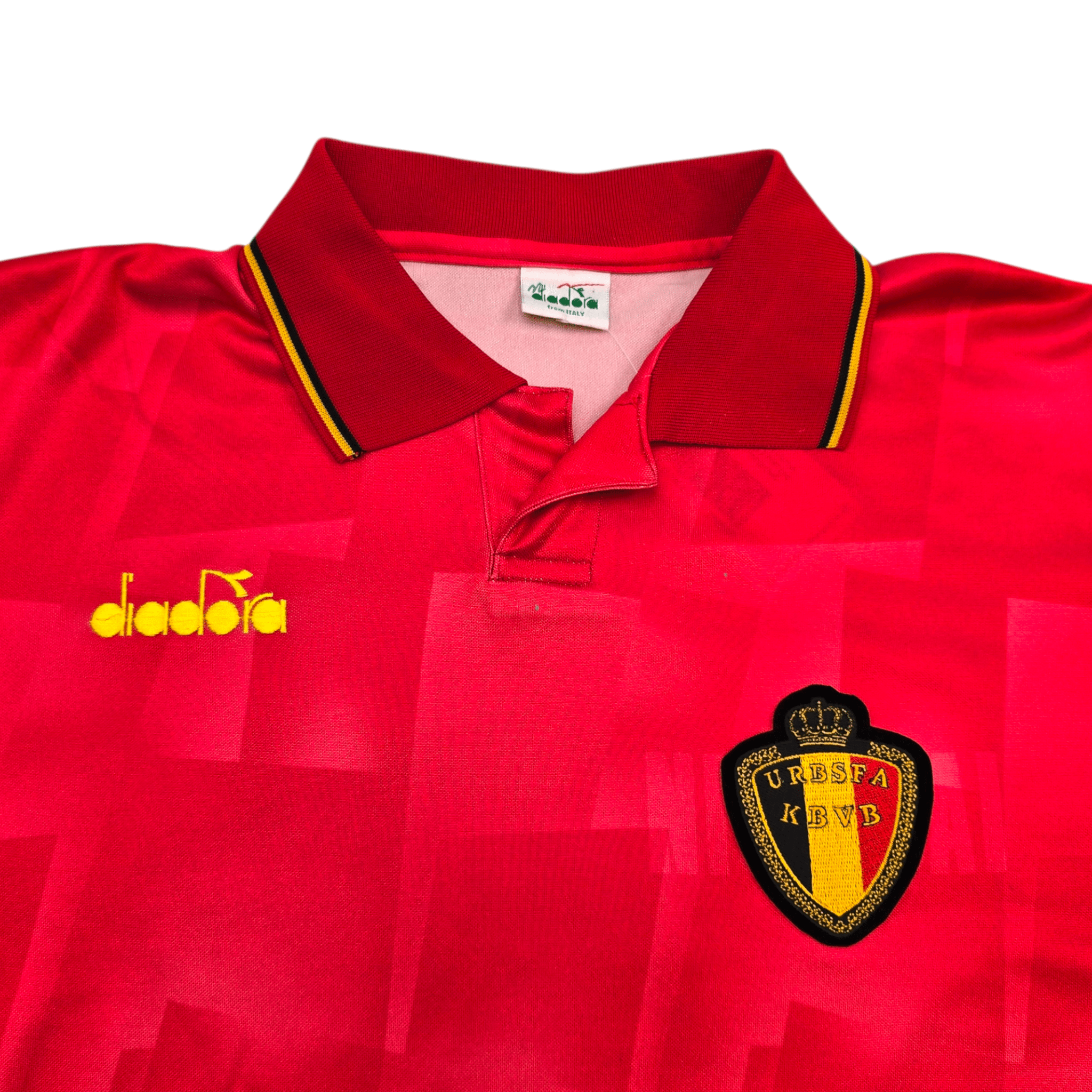 1992/93 Belgium Home Football Shirt (L) Diadora Long Sleeve