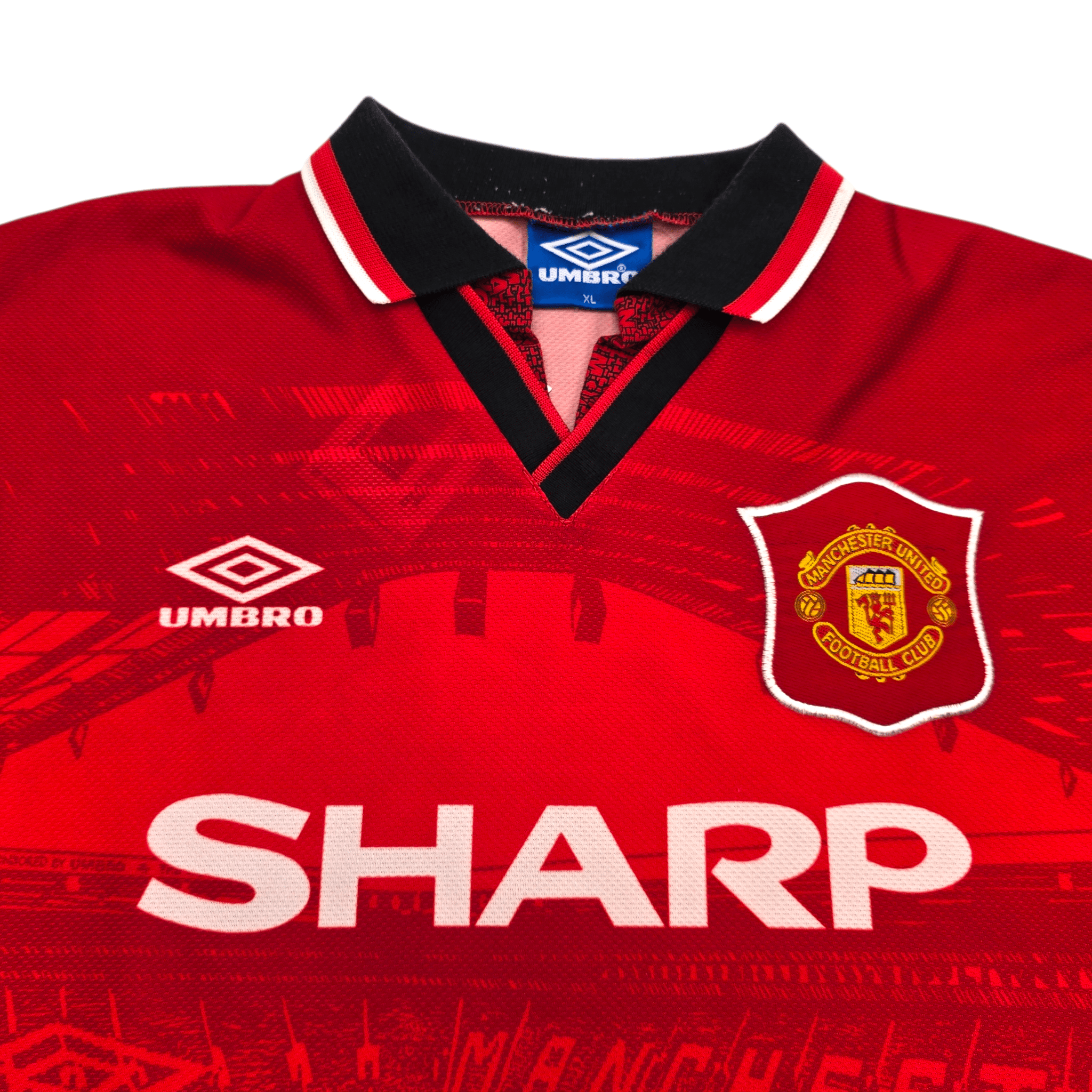 1994/96 Manchester United Home Shirt (XL) - Umbro Original