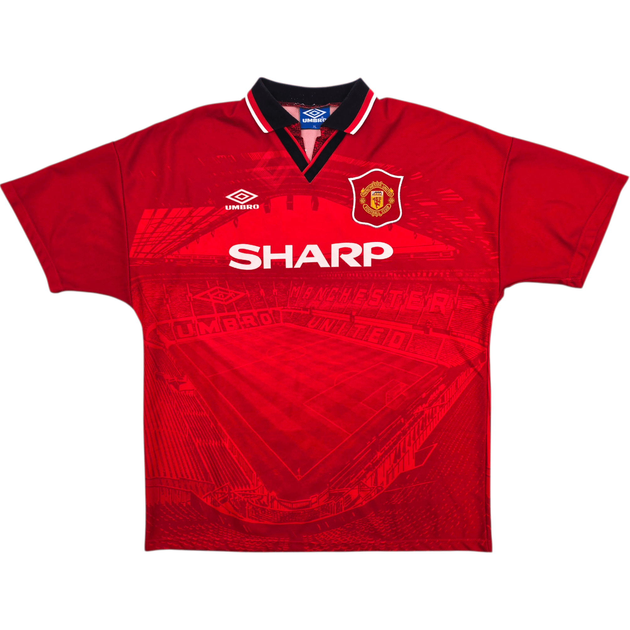 1994/96 Manchester United Home Shirt (XL) - Umbro Original
