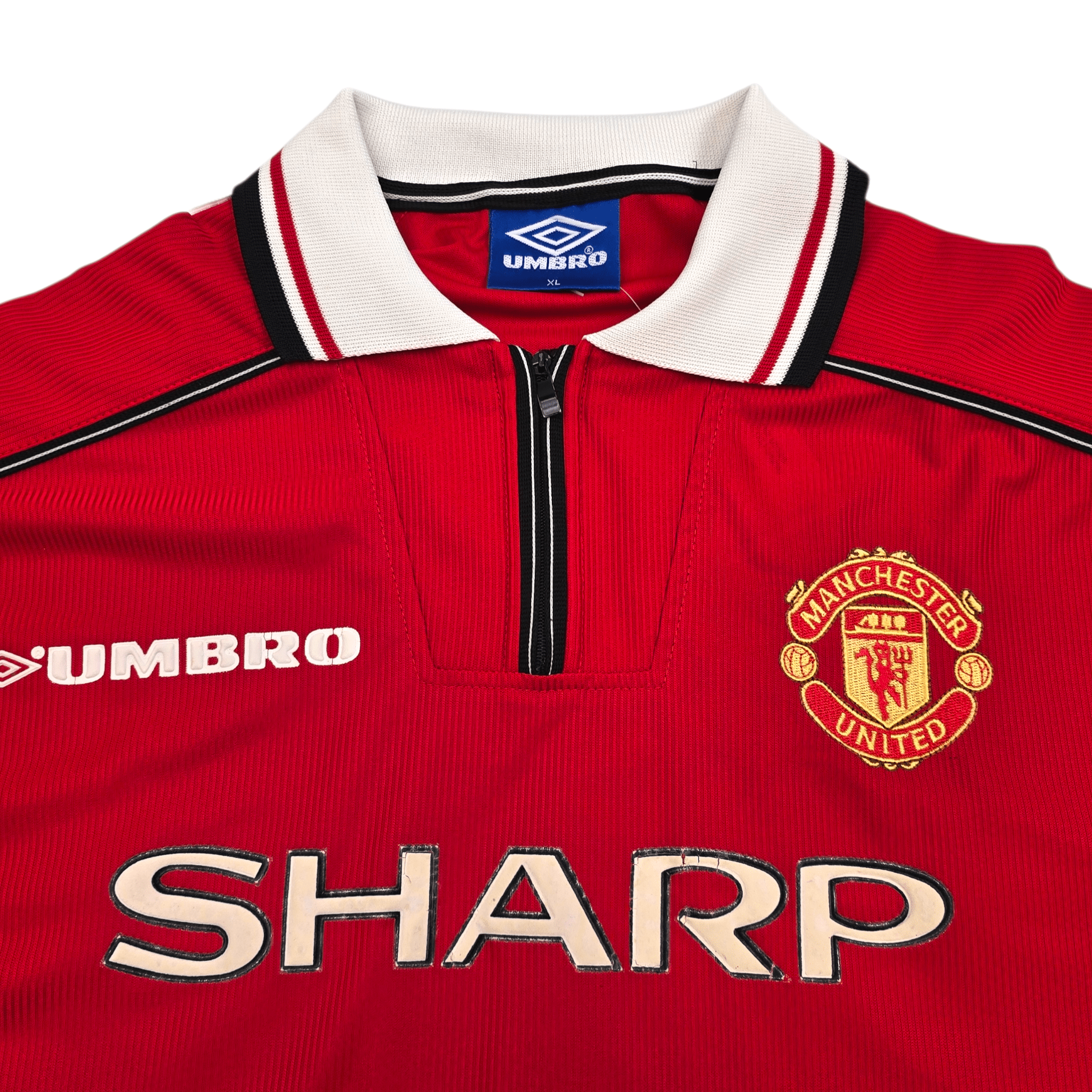 1998/99 Manchester United Home Shirt (XL) - Treble Winners Umbro Original