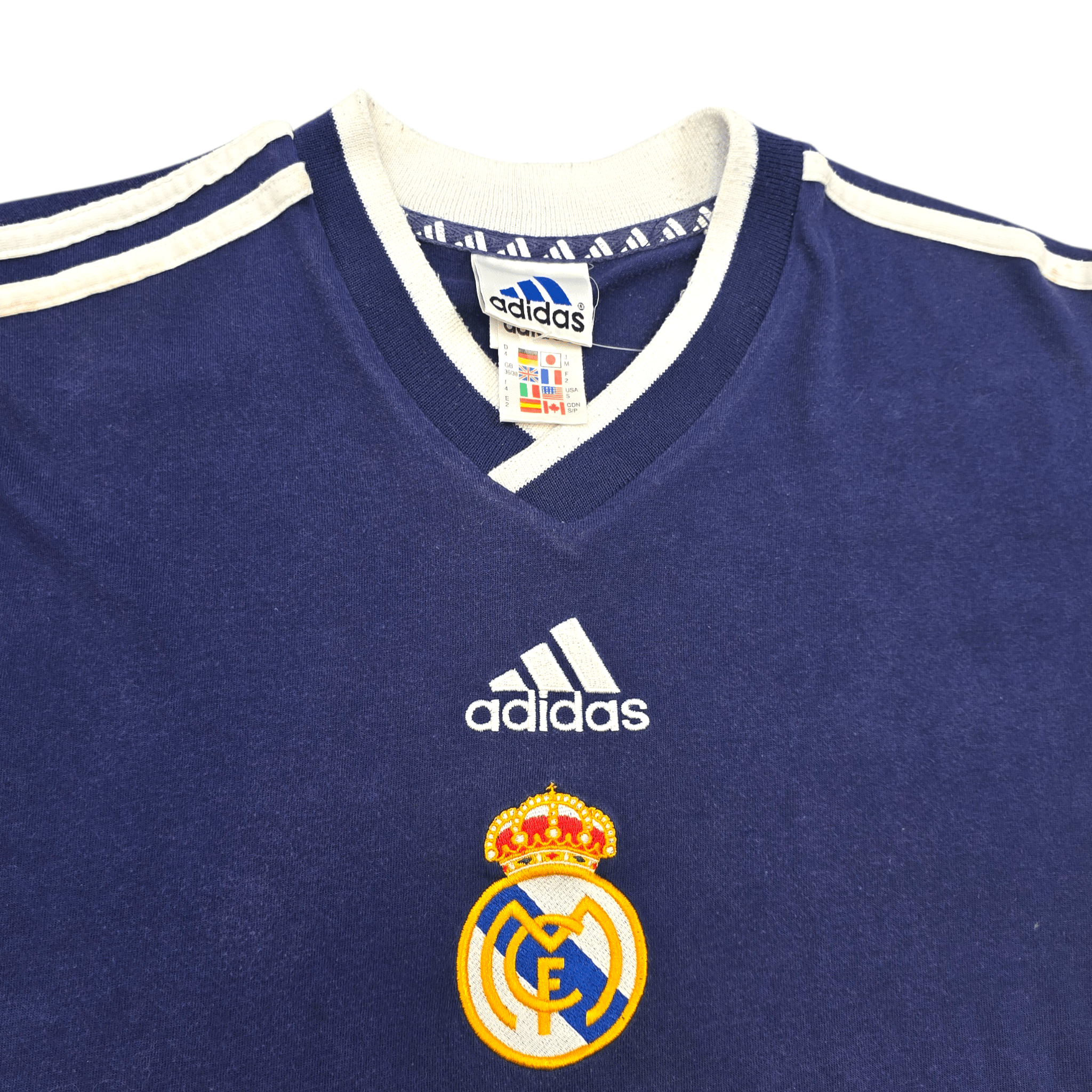 1999/00 Real Madrid Training Shirt (Medium) Adidas - Champions League Winners