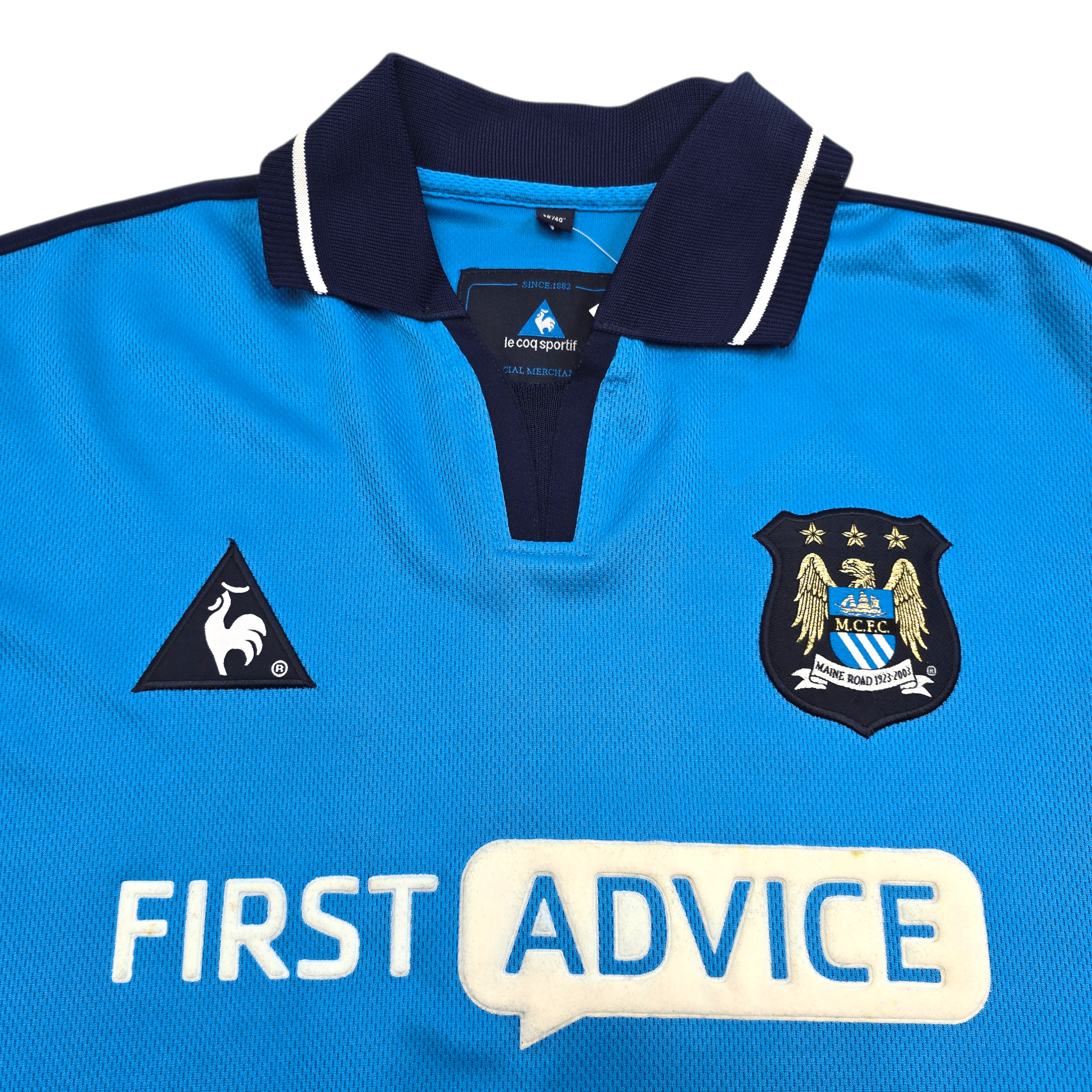 2001/02 Manchester City Home Football Shirt (M) Le Coq Sportif