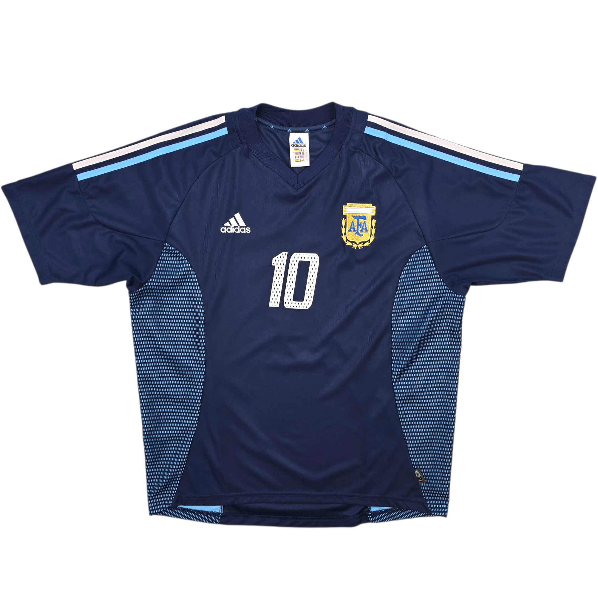 2002/04 Argentina Away Football Shirt (L) Adidas #10