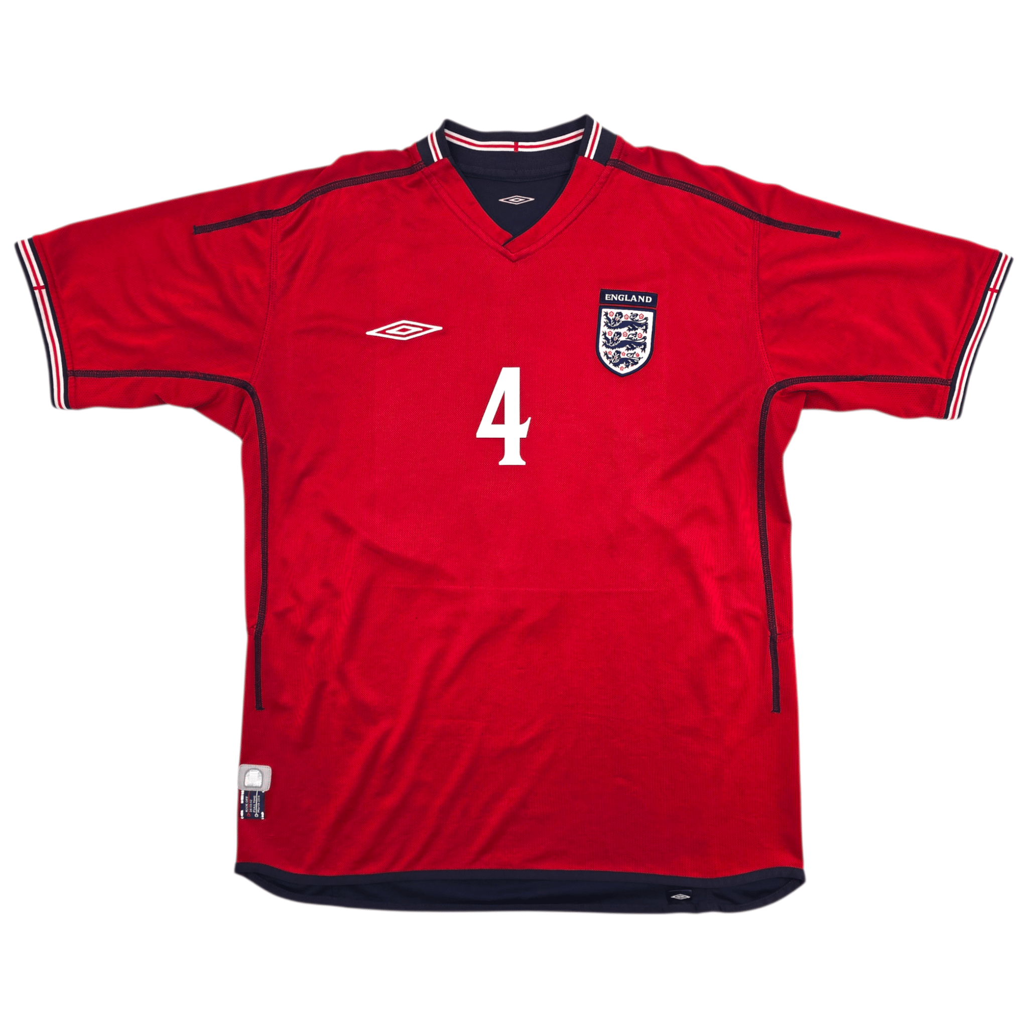 2002/04 England Away Football Shirt (L) Umbro #4 Gerrard