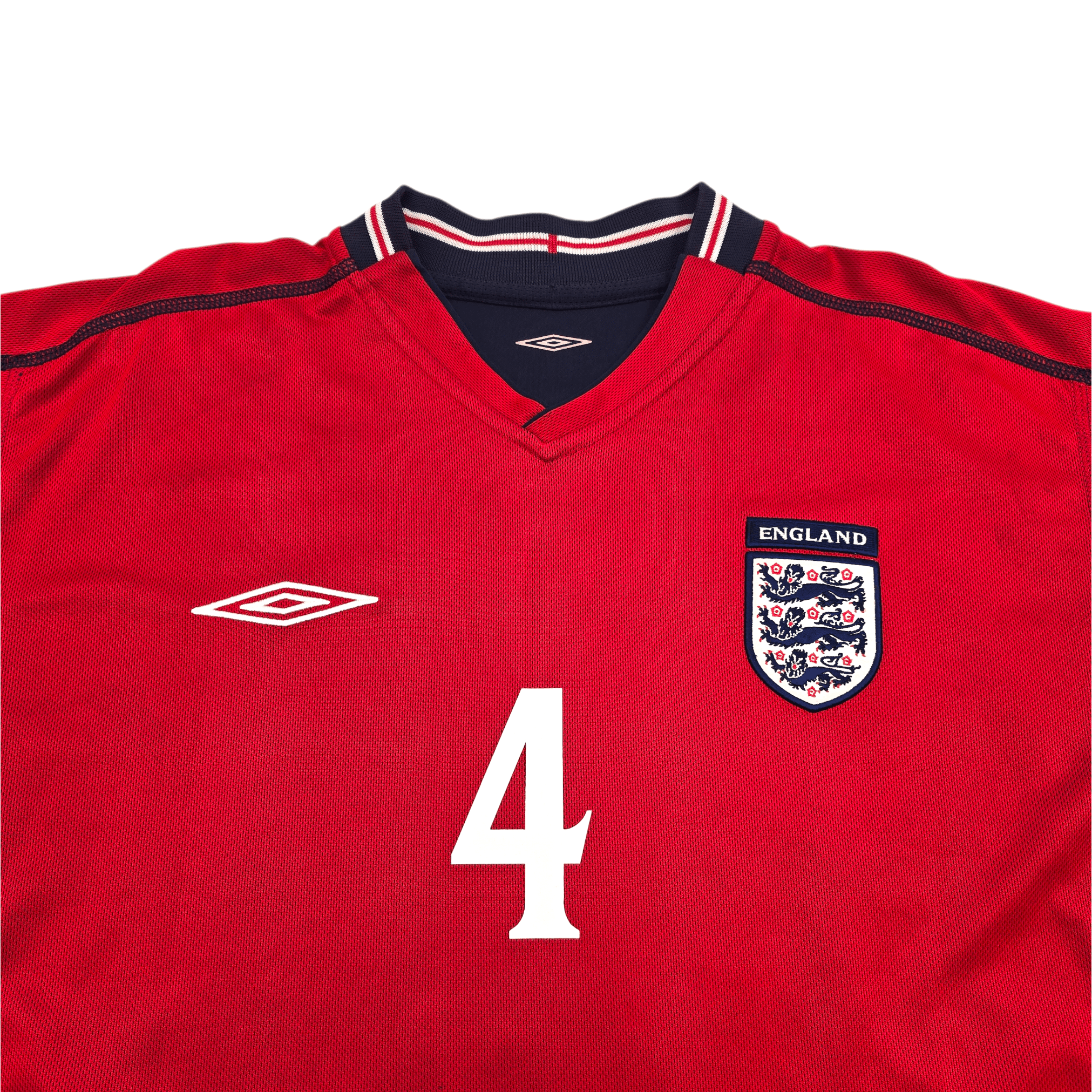 2002/04 England Away Football Shirt (L) Umbro #4 Gerrard