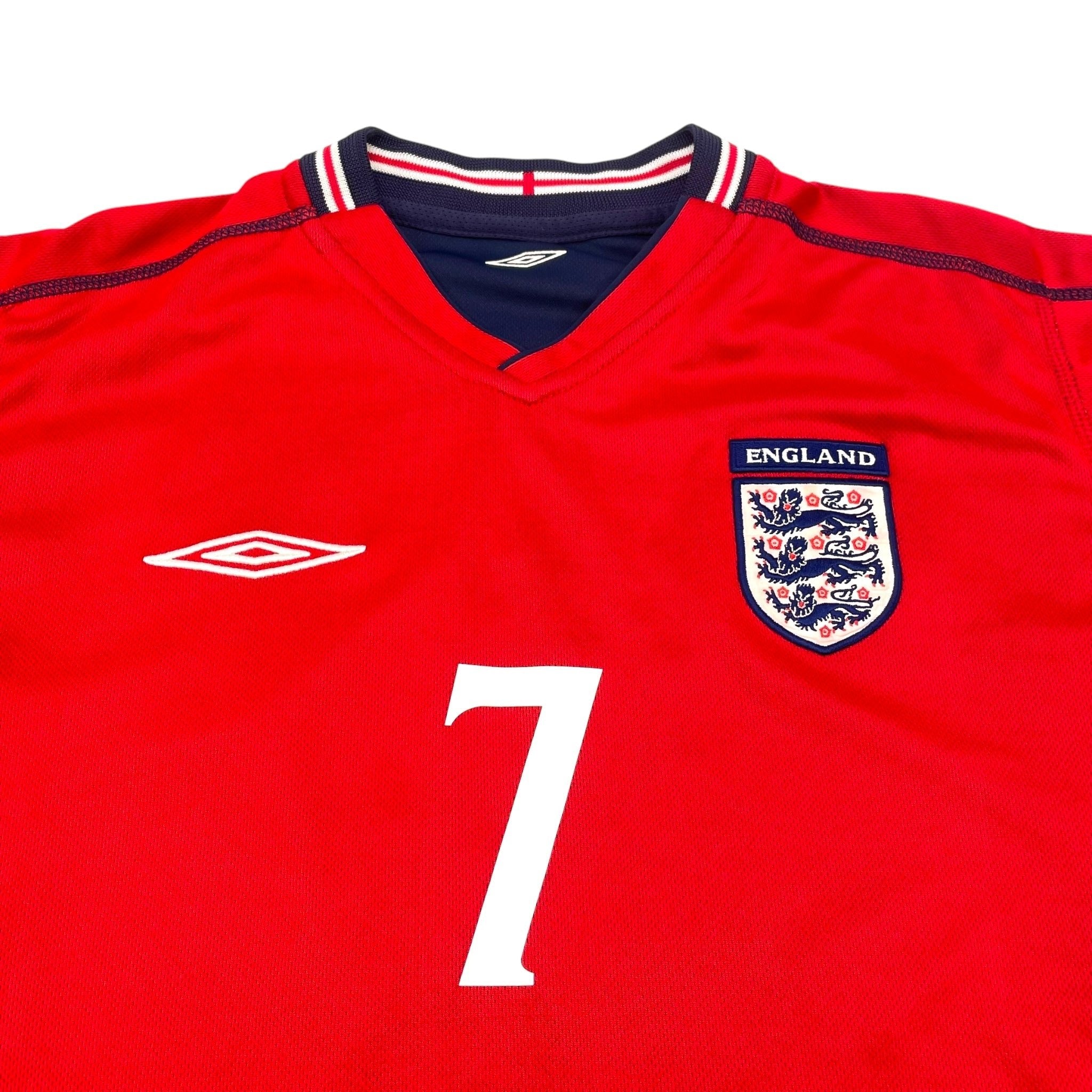 2002/04 England Away Football Shirt (S) Umbro #7 Beckham
