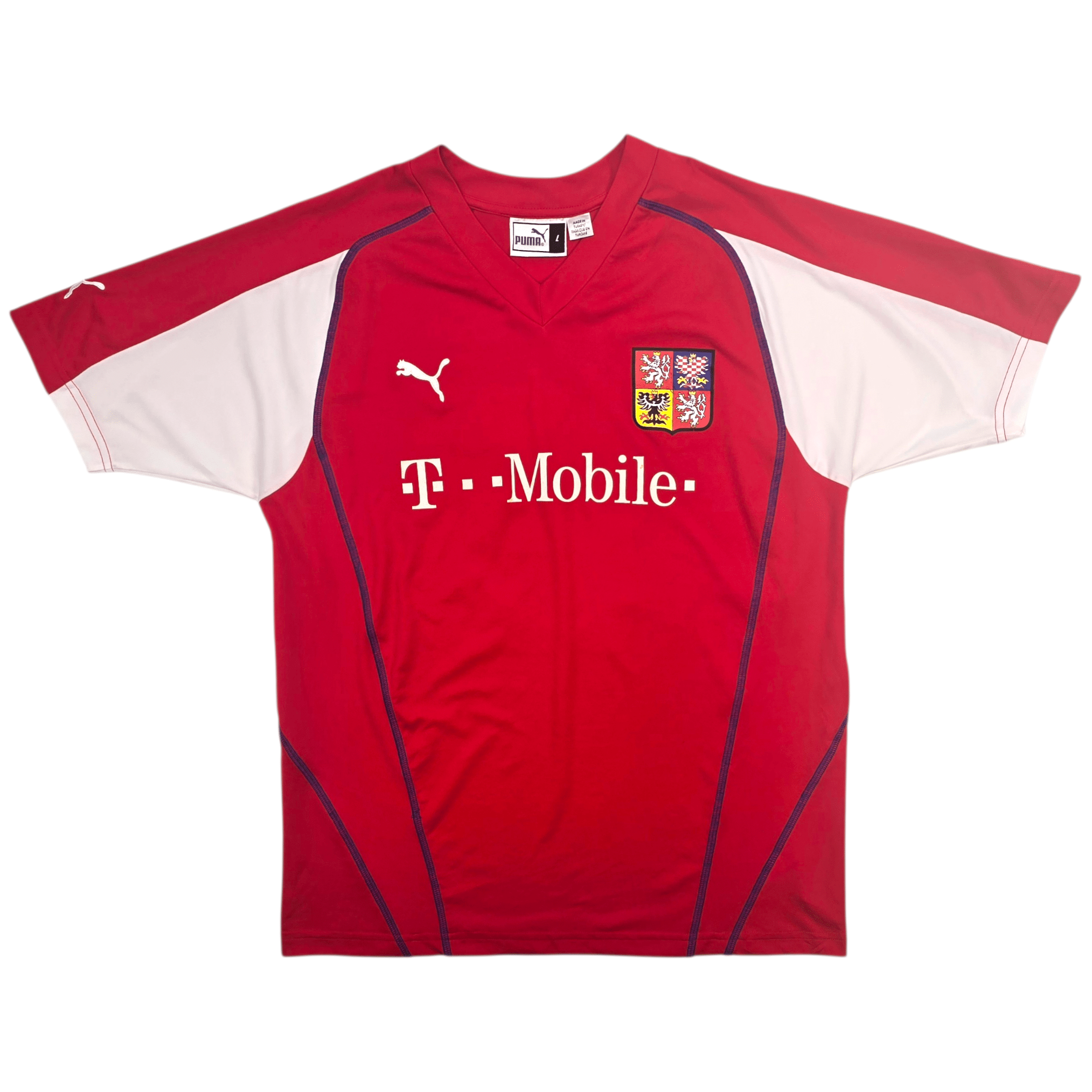 2003/04 Czech Republic Home Football Shirt (L) Puma #15 Baros