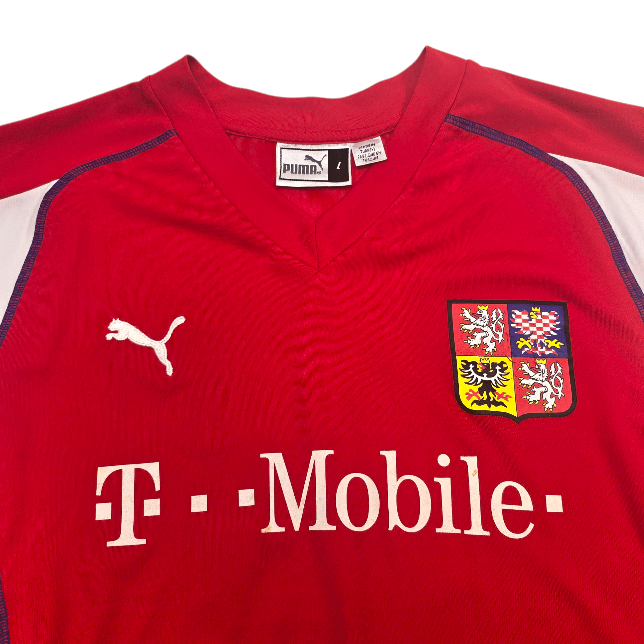 2003/04 Czech Republic Home Shirt (L) Puma #15 Baroš - Euro 2004