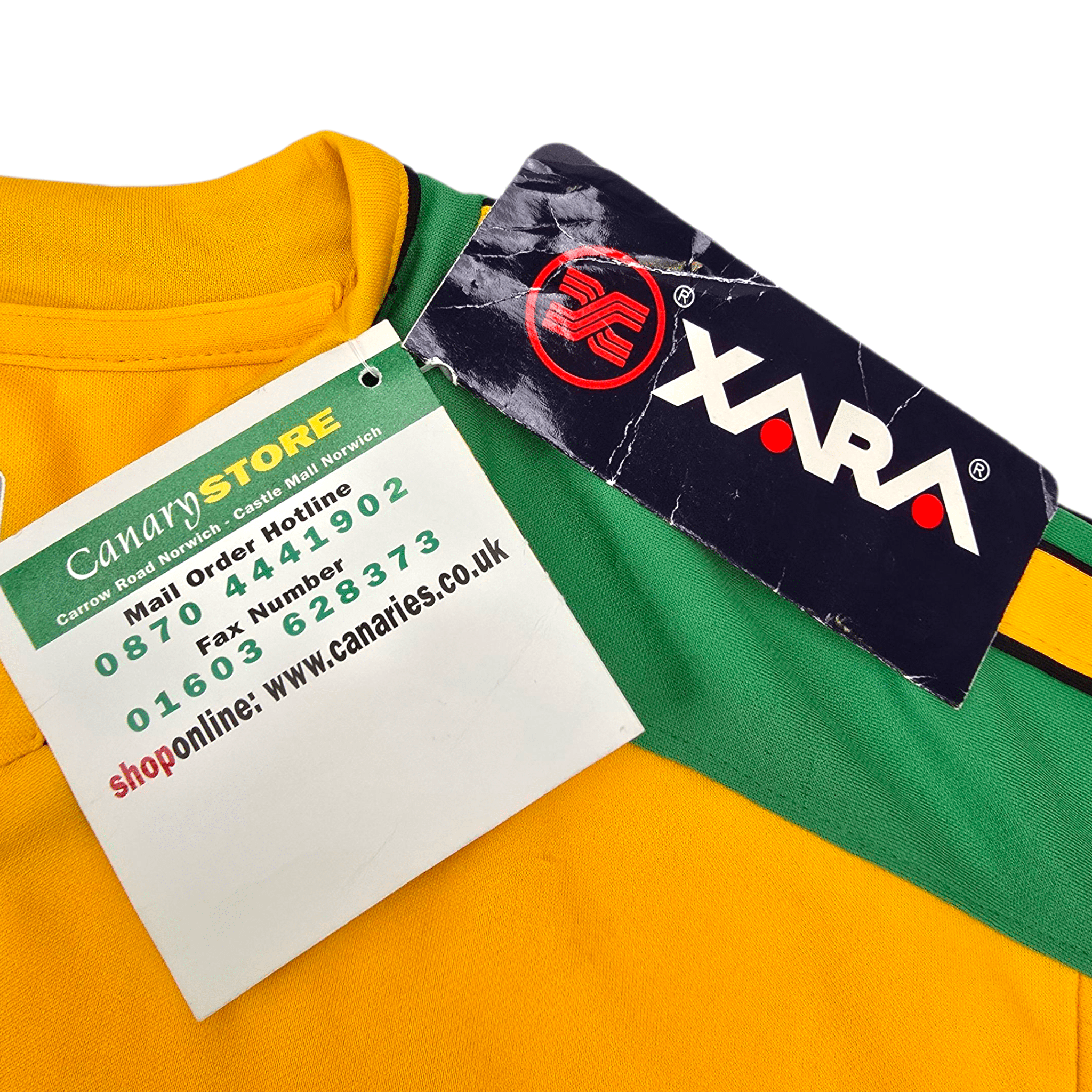 2003/05 Norwich City Home Football Shirt (M) Xara #6 Huckerby (BNWTs)