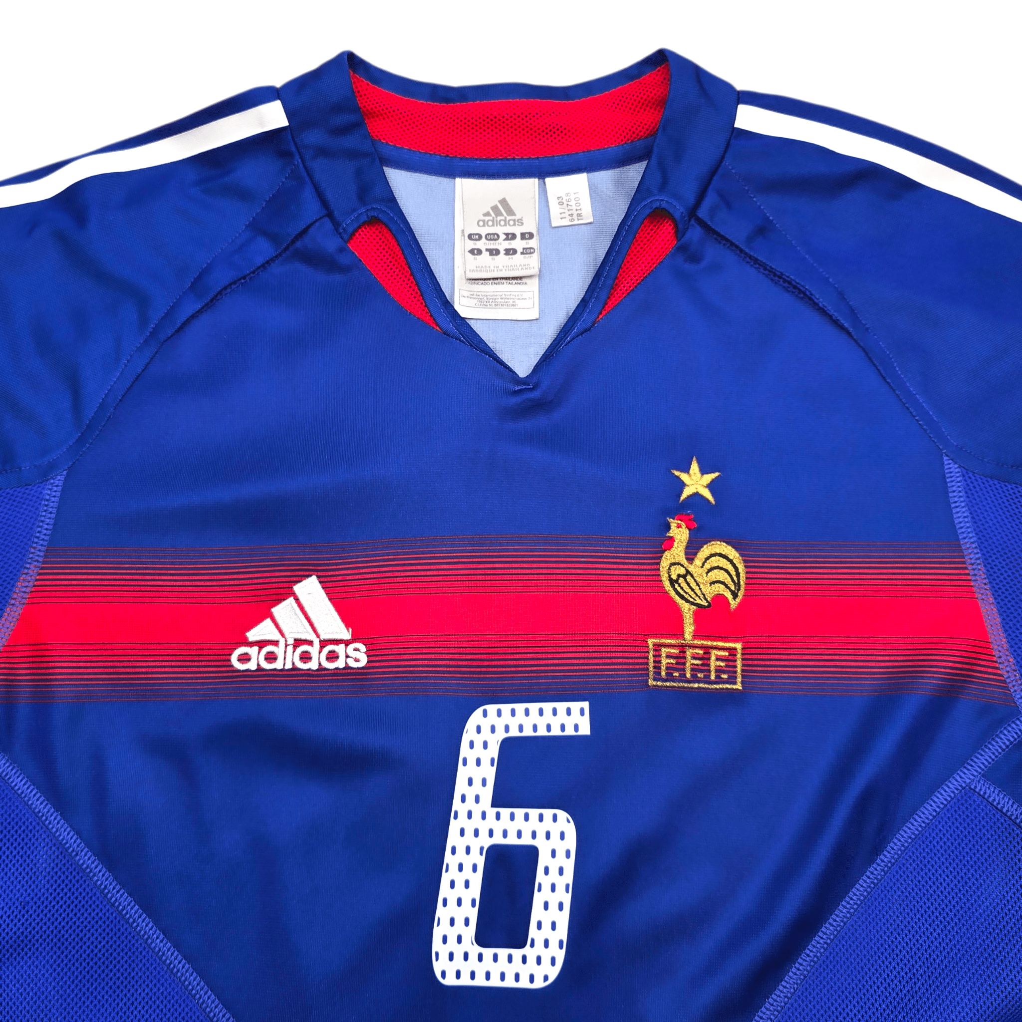 2004/06 France Home Shirt (S) Adidas - Makélélé #6 Euro 2004