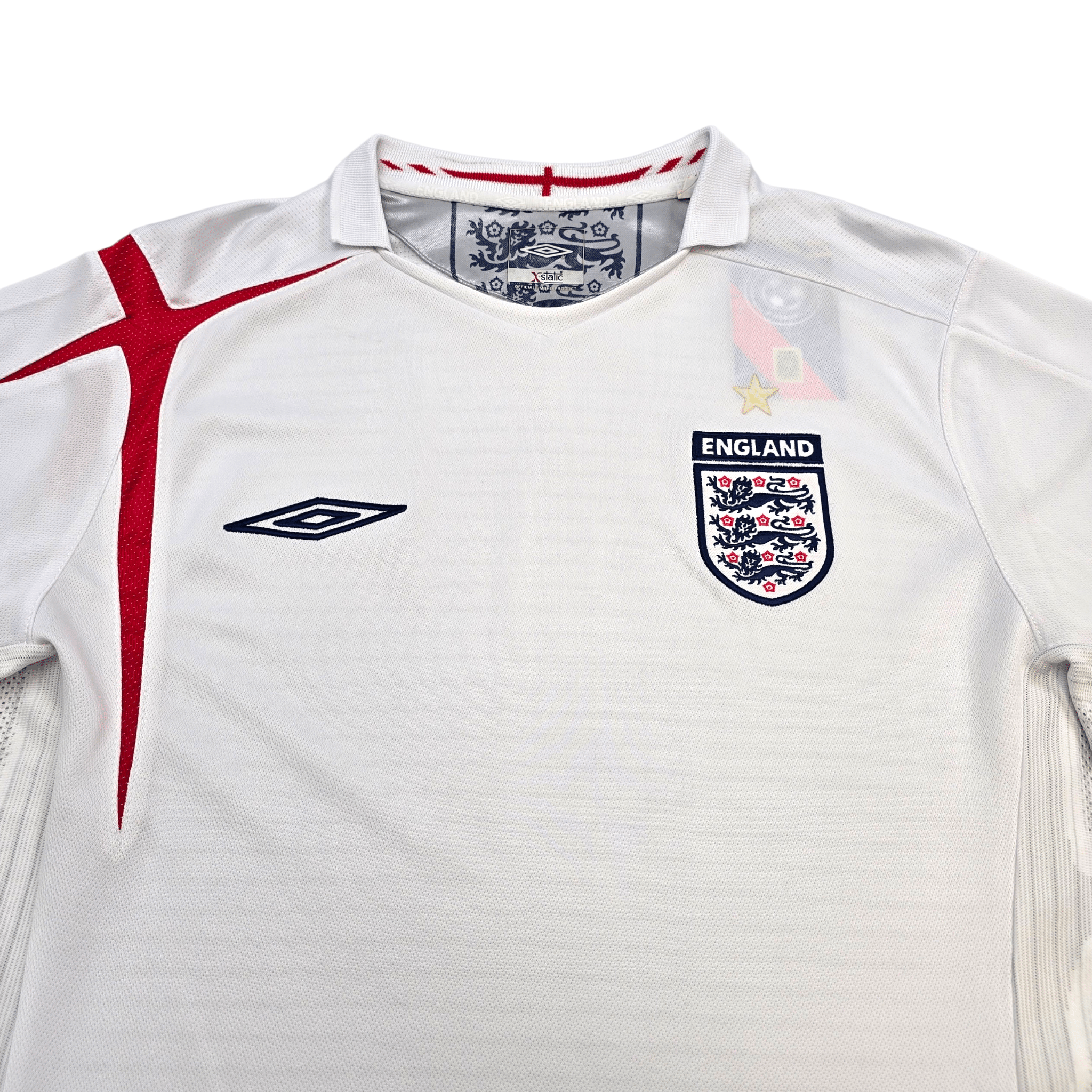 2005/07 England Home Football Shirt (M) Umbro - Beckham Era
