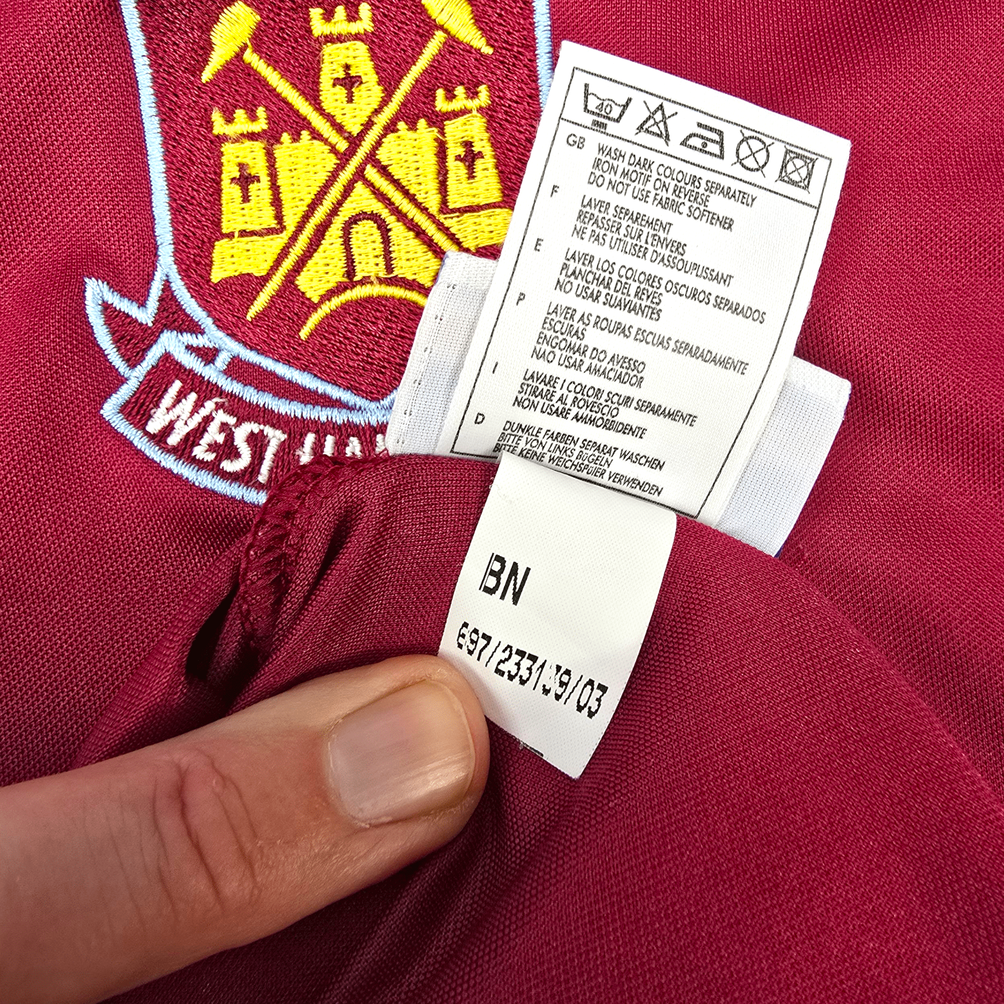 2005/07 West Ham United Home Football Shirt (XL) Reebok #32 Tevez