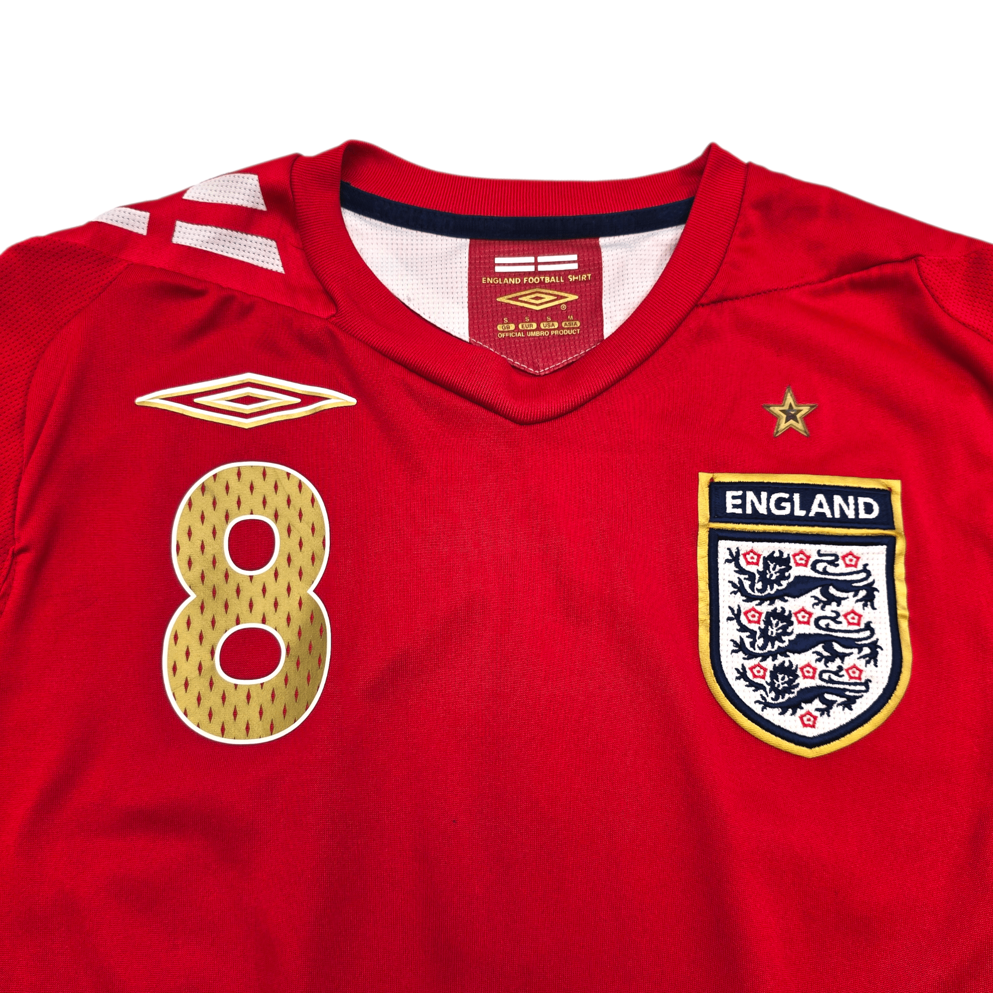 2006/08 England Away Football Shirt (S) Umbro #8 Lampard