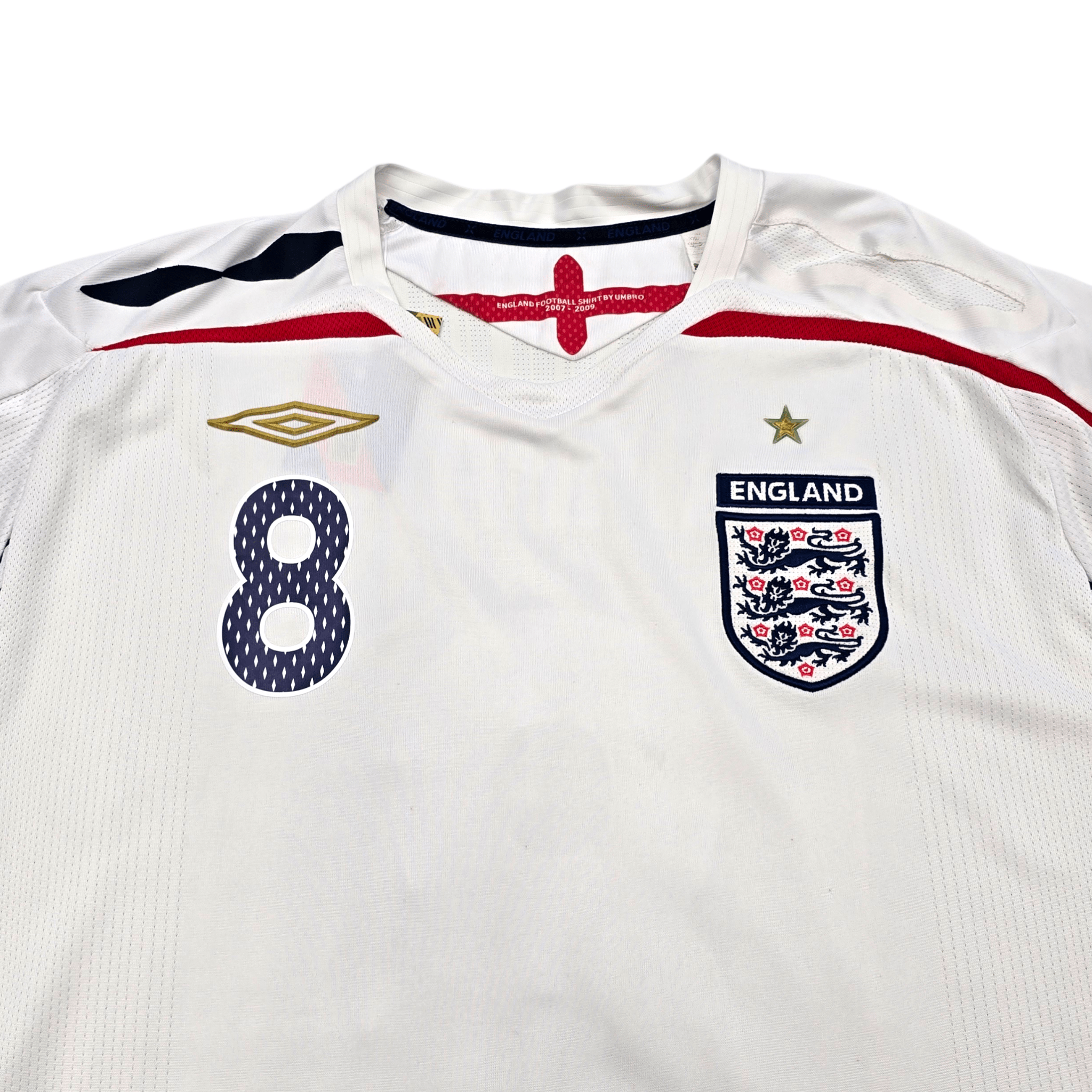 2007/09 England Home Shirt (2XL) Umbro #8 Lampard - Euro 2008 Qualifying