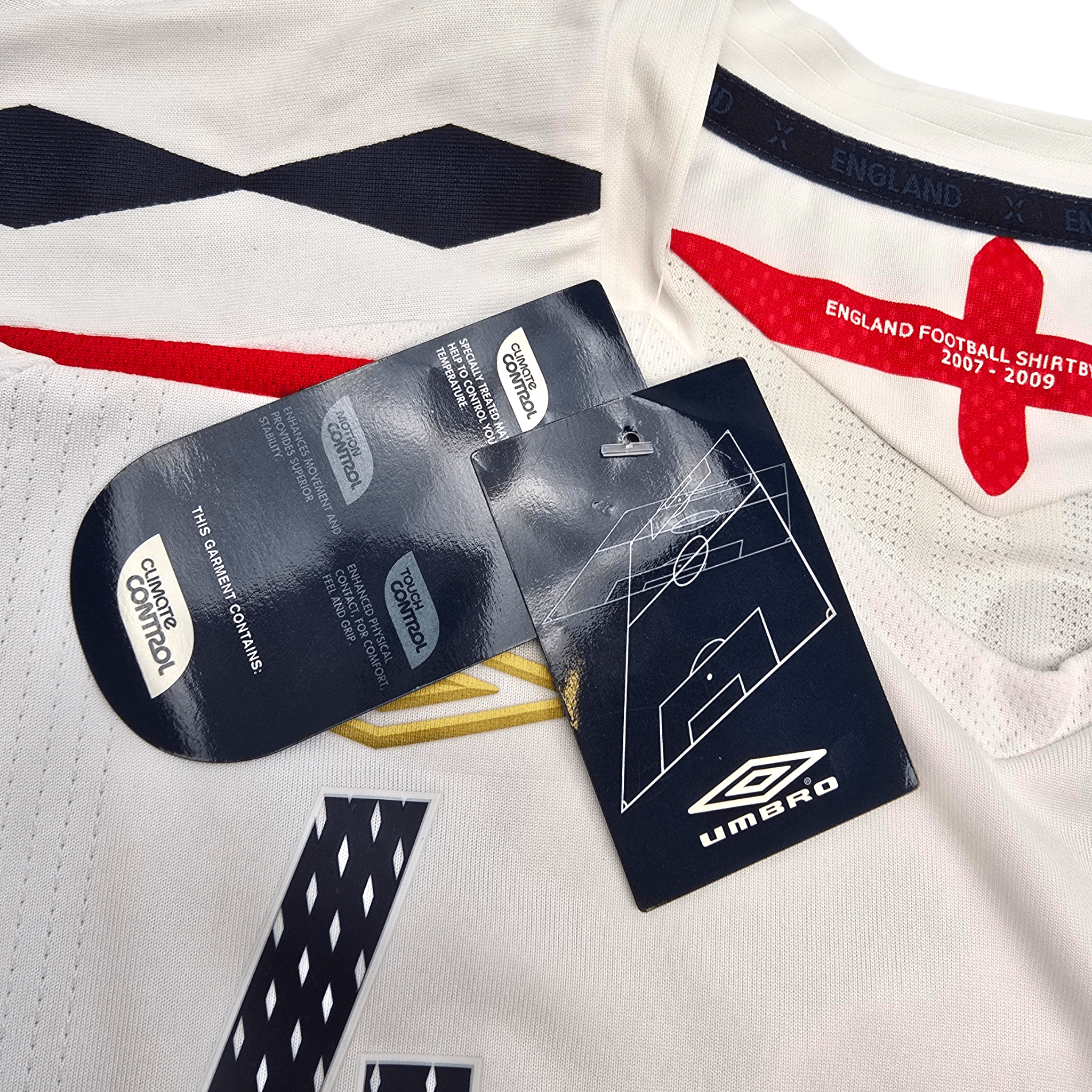 2007-09 England Home Shirt XL Umbro #4 Gerrard (BNWTs)