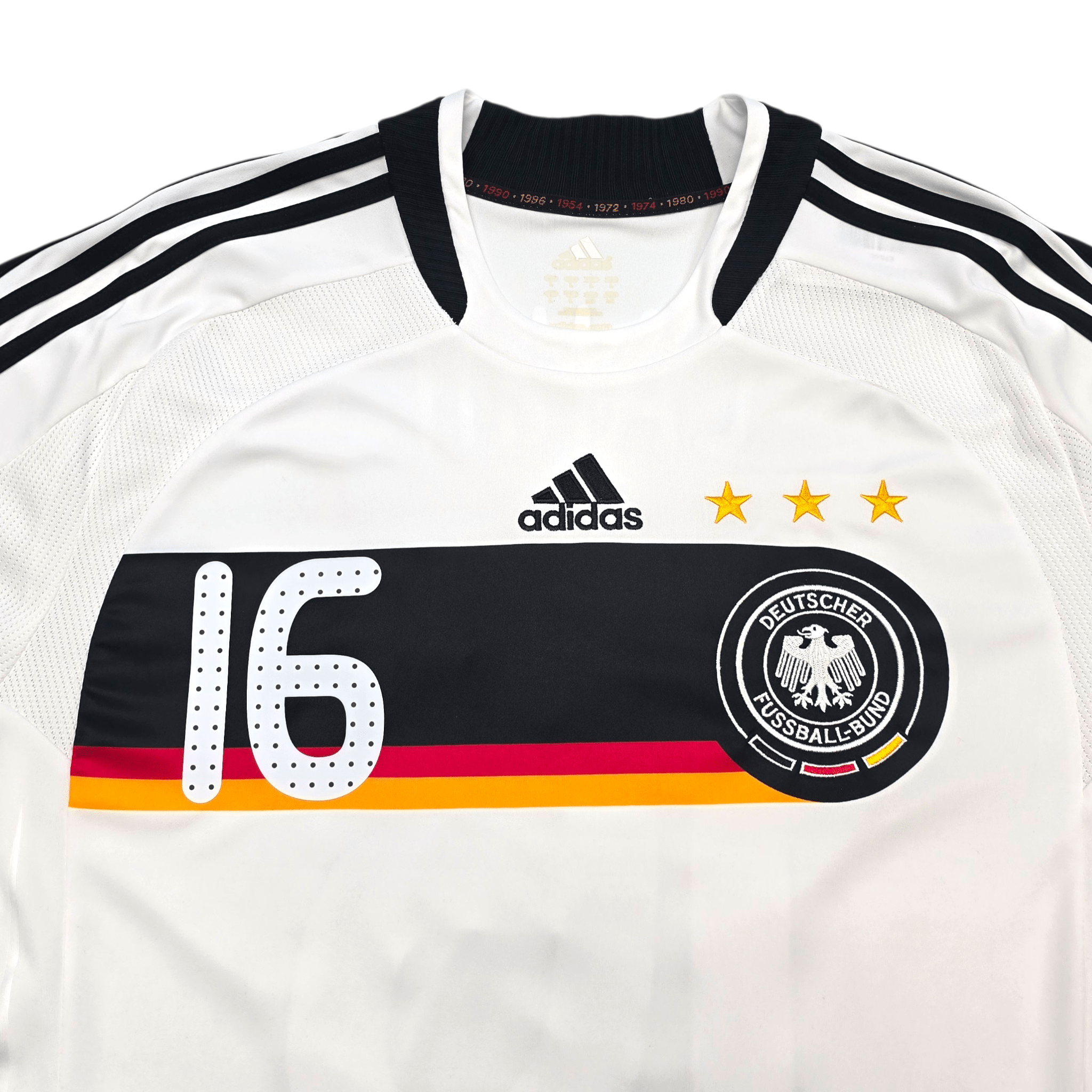 2008/09 Germany Home Football Shirt (L) Adidas #16 Lahm