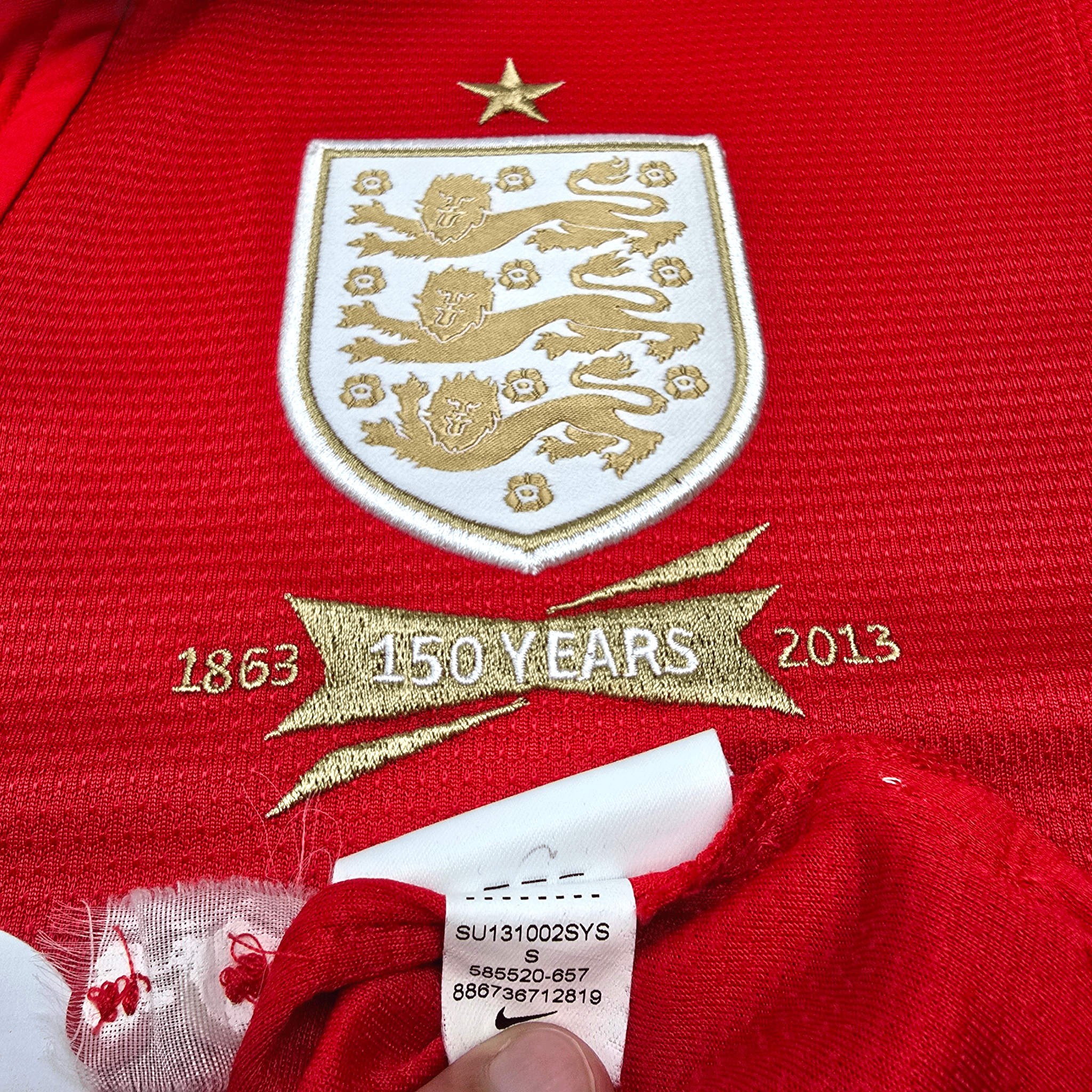 2013 England Away Shirt (S) Umbro #10 Rooney - 150th Anniversary