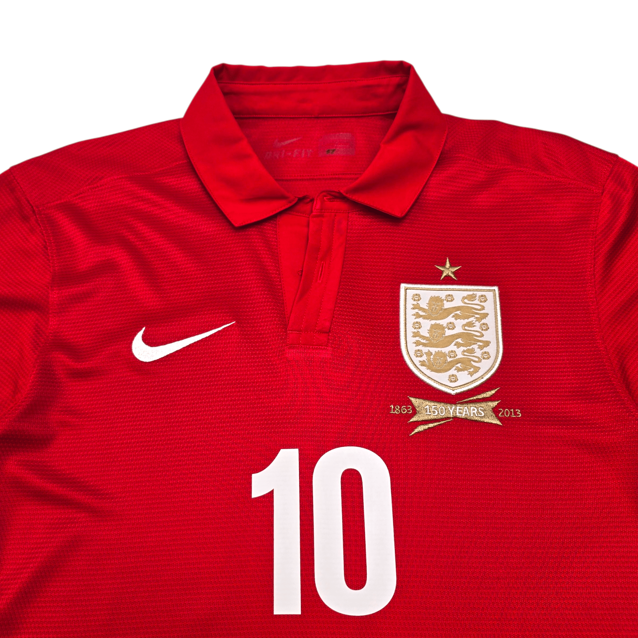 2013 England Away Shirt (S) Umbro #10 Rooney - 150th Anniversary