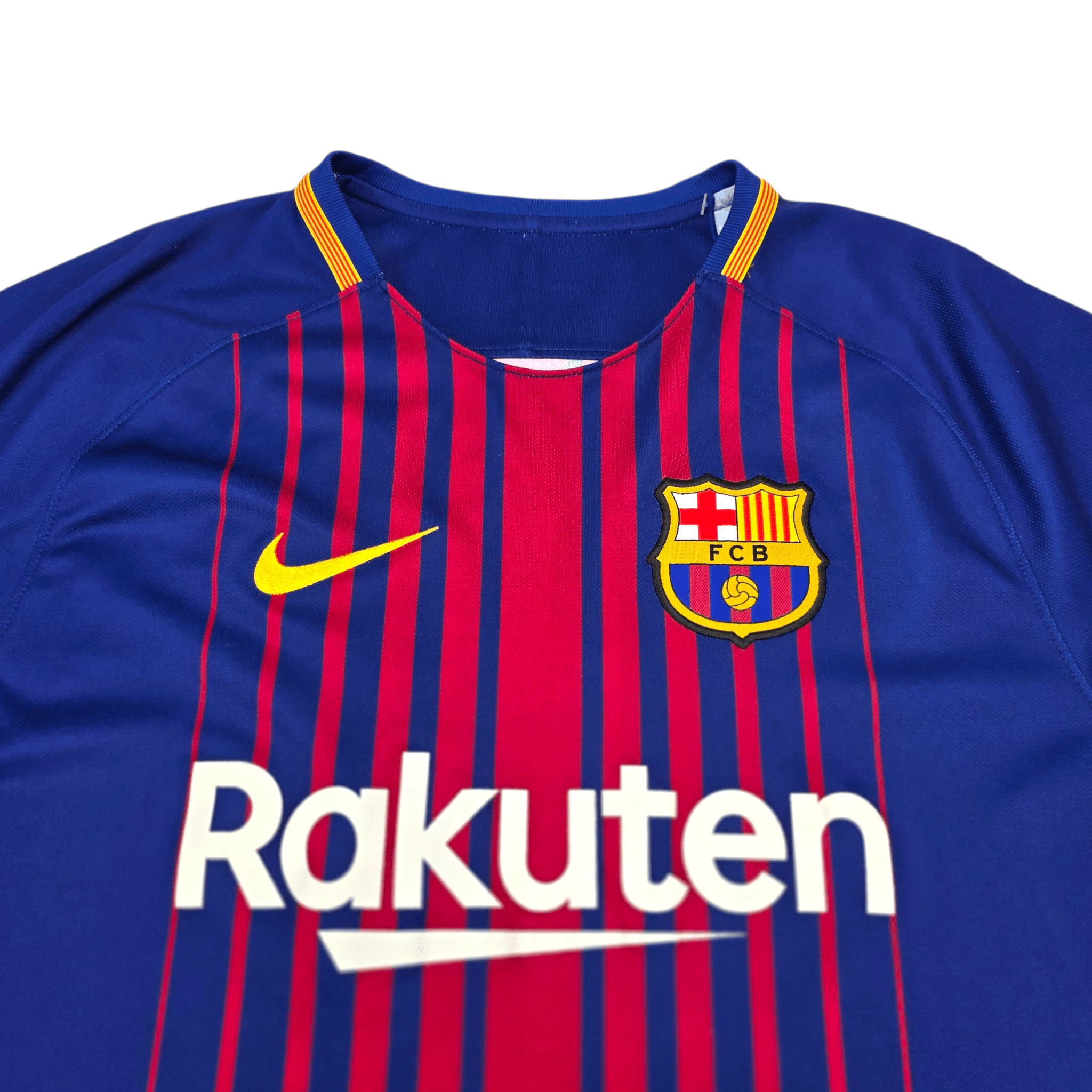 2017/18 Barcelona Home Football Shirt (M) Nike #8 Iniesta