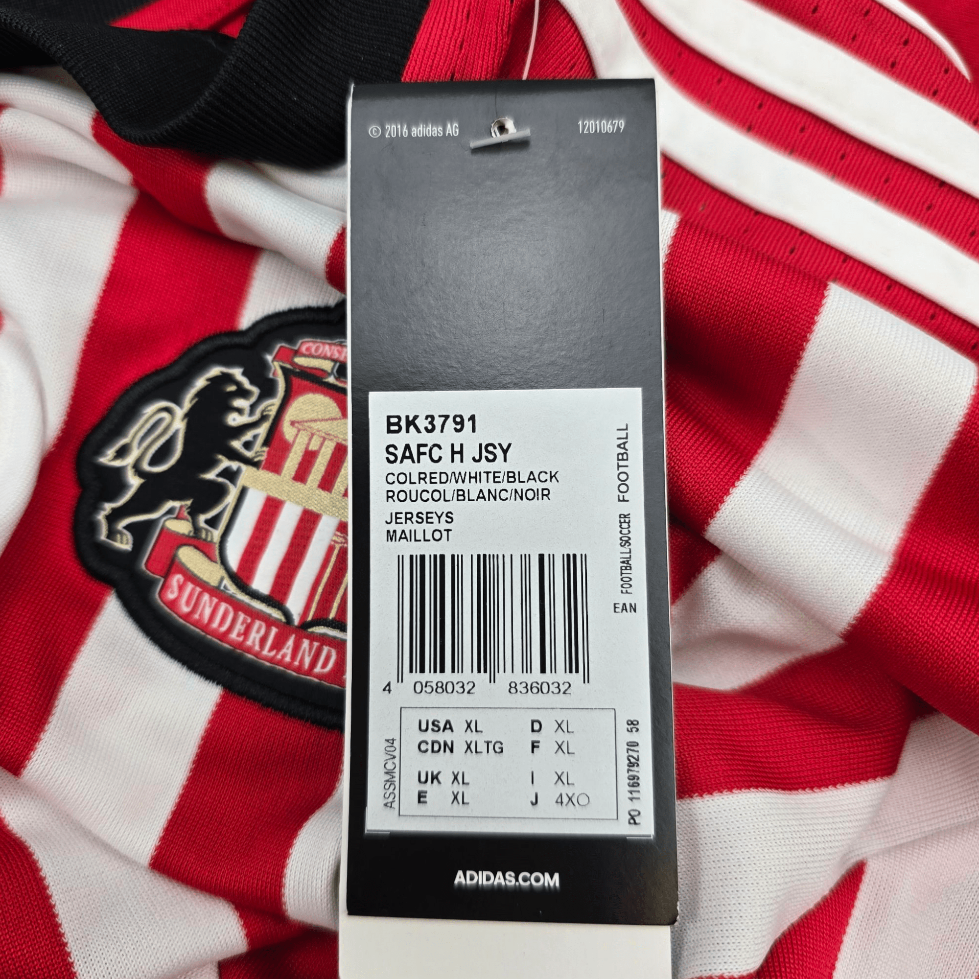 2017/18 Sunderland Home Football Shirt (XL) Adidas (BNWTs)