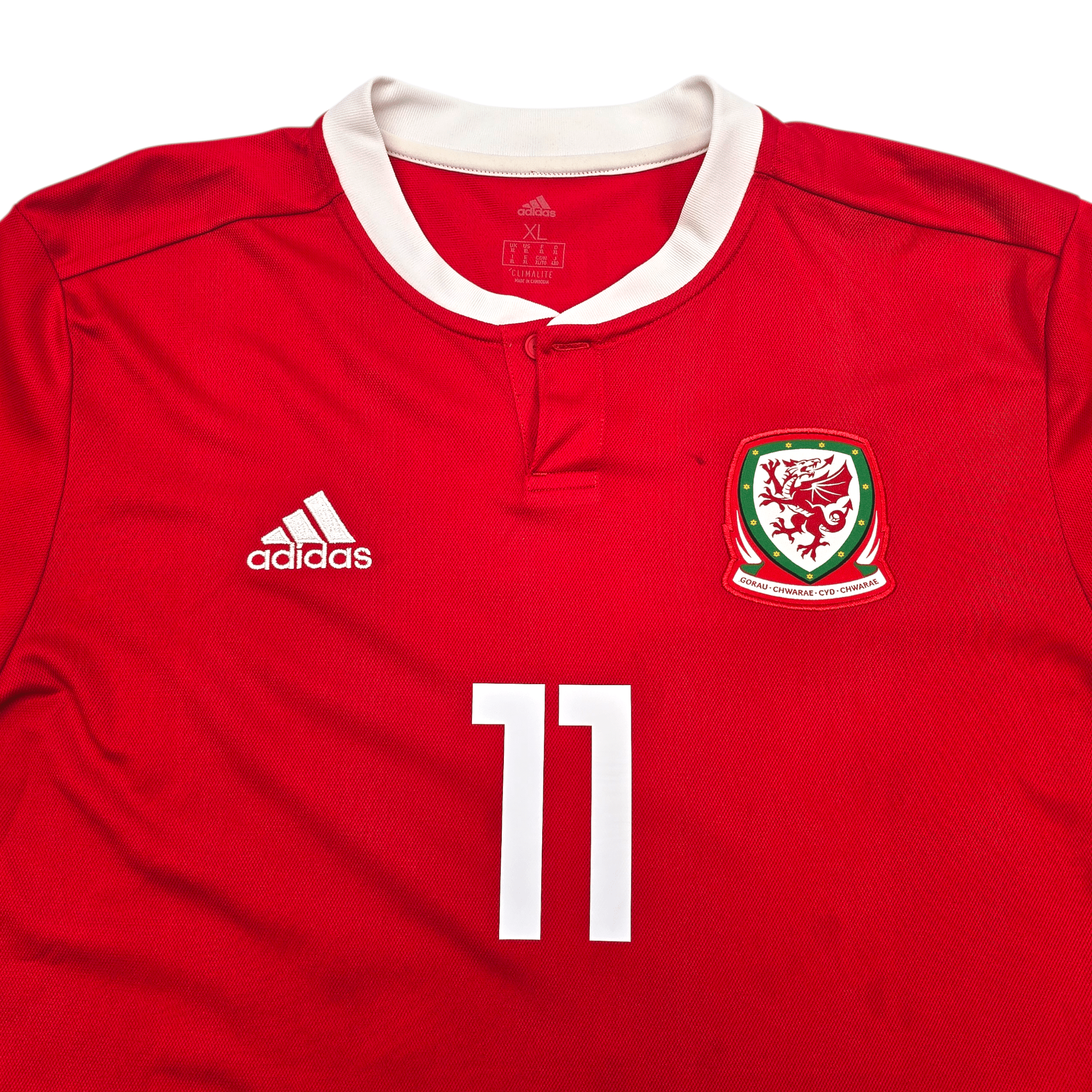 2018/19 Wales Home Football Shirt (XL) Adidas #11 Bale