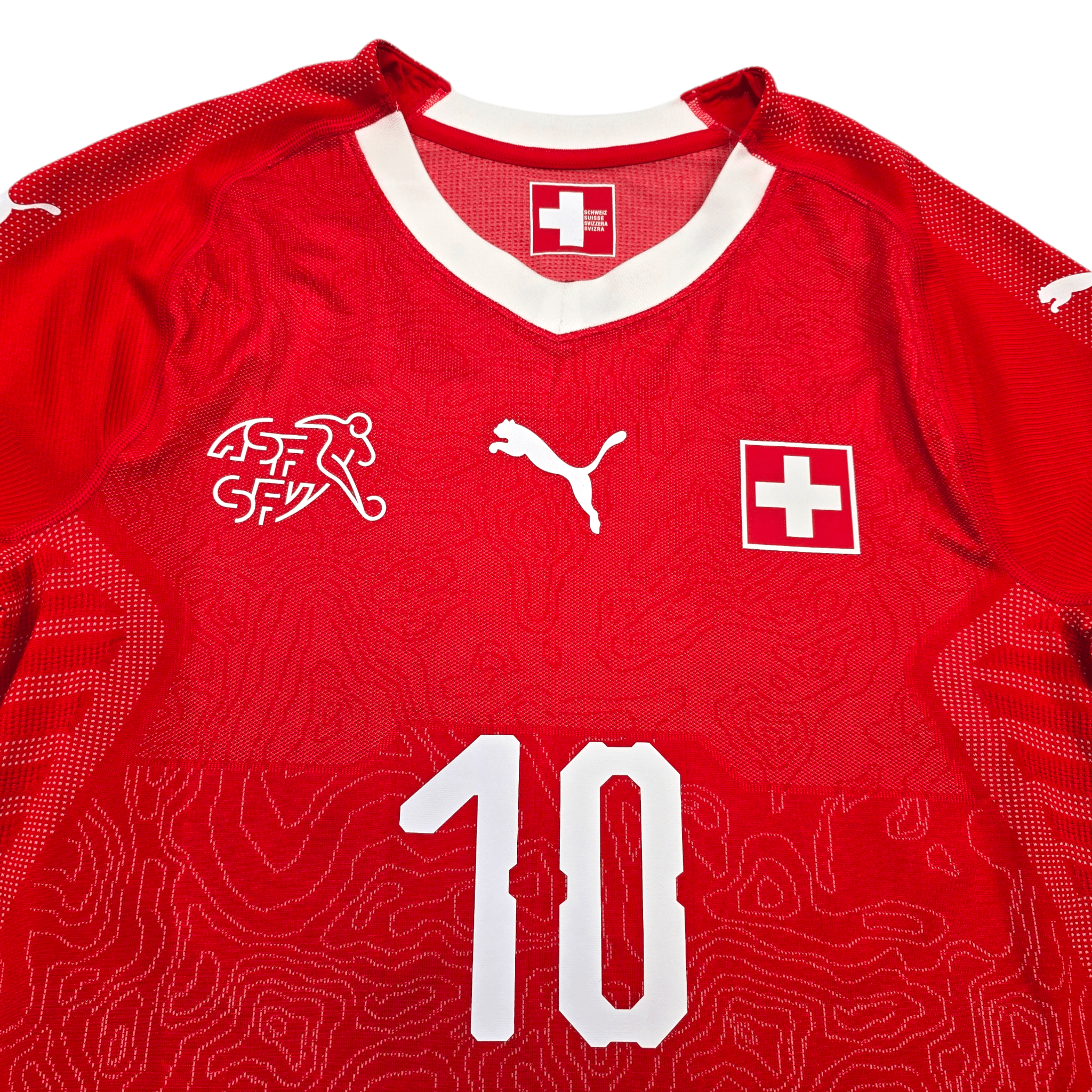 2018/20 Switzerland Home Football Shirt (XL) Puma #10 Xhaka Player Issue