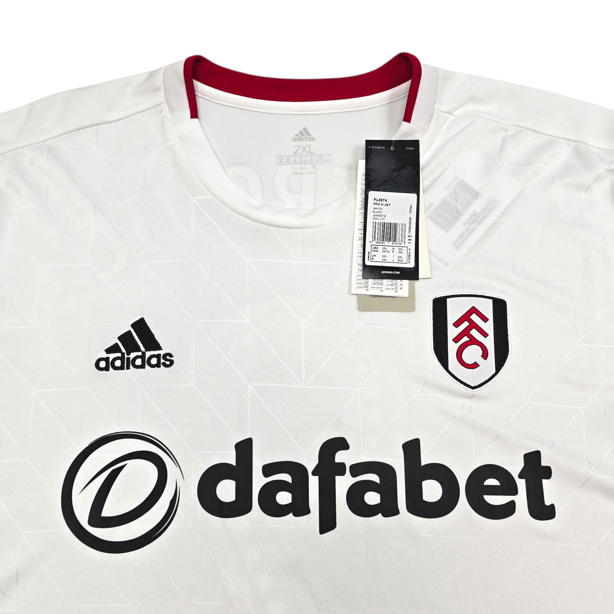 2019/20 Fulham Home Shirt (2XL) Adidas #9 Mitrović - Brand New With Tags
