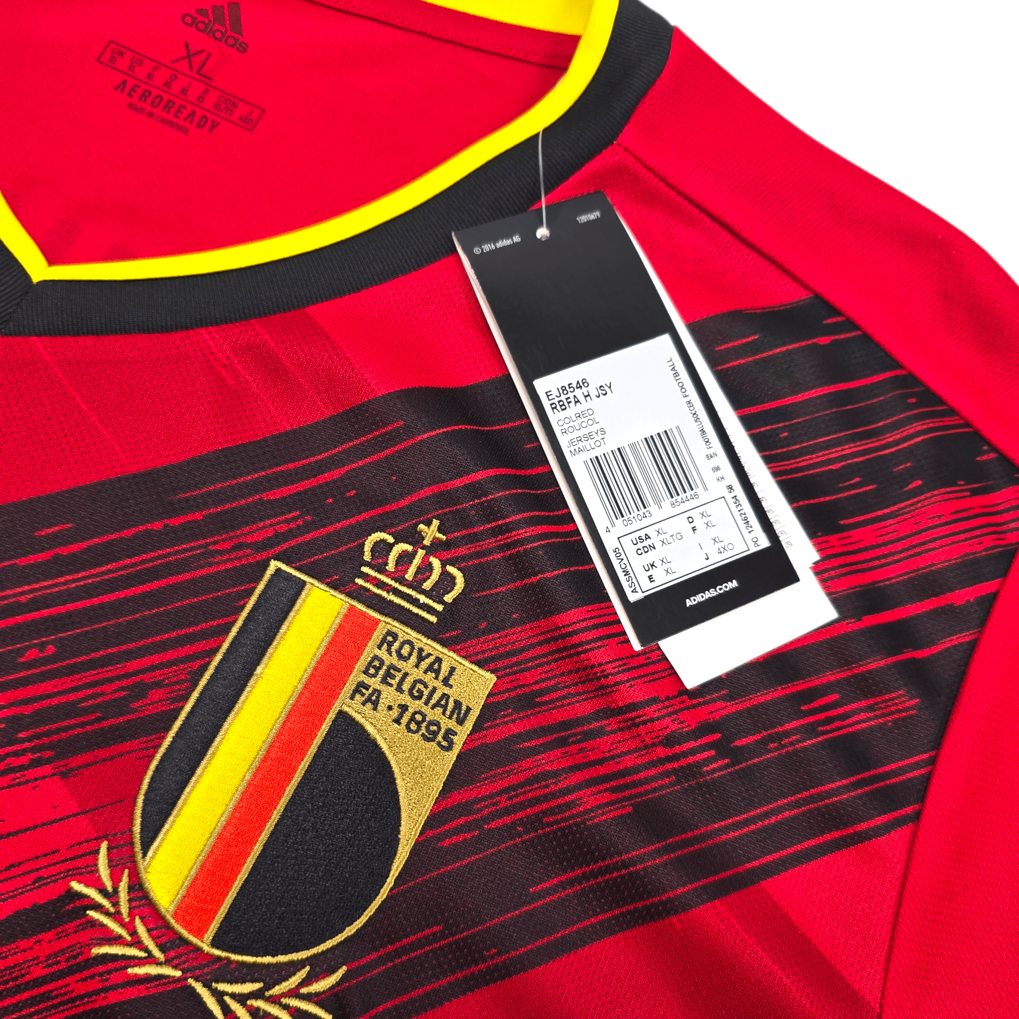 2020/21 Belgium Home Shirt (XL) Adidas #9 Lukaku (BNWTs)