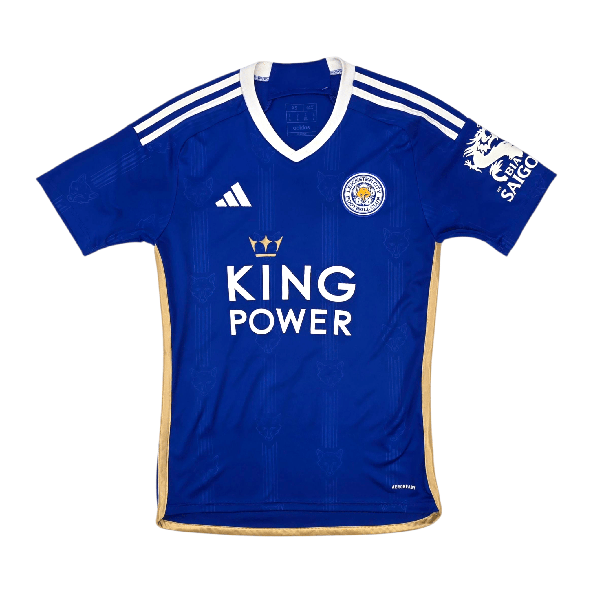 2023/24 Leicester City Home Football Shirt (XS) Adidas #9 Vardy
