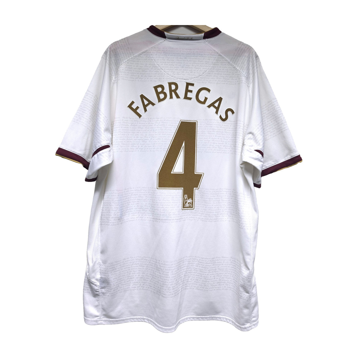 Arsenal 2007/08 away shirt, back with Fabregas 4 print