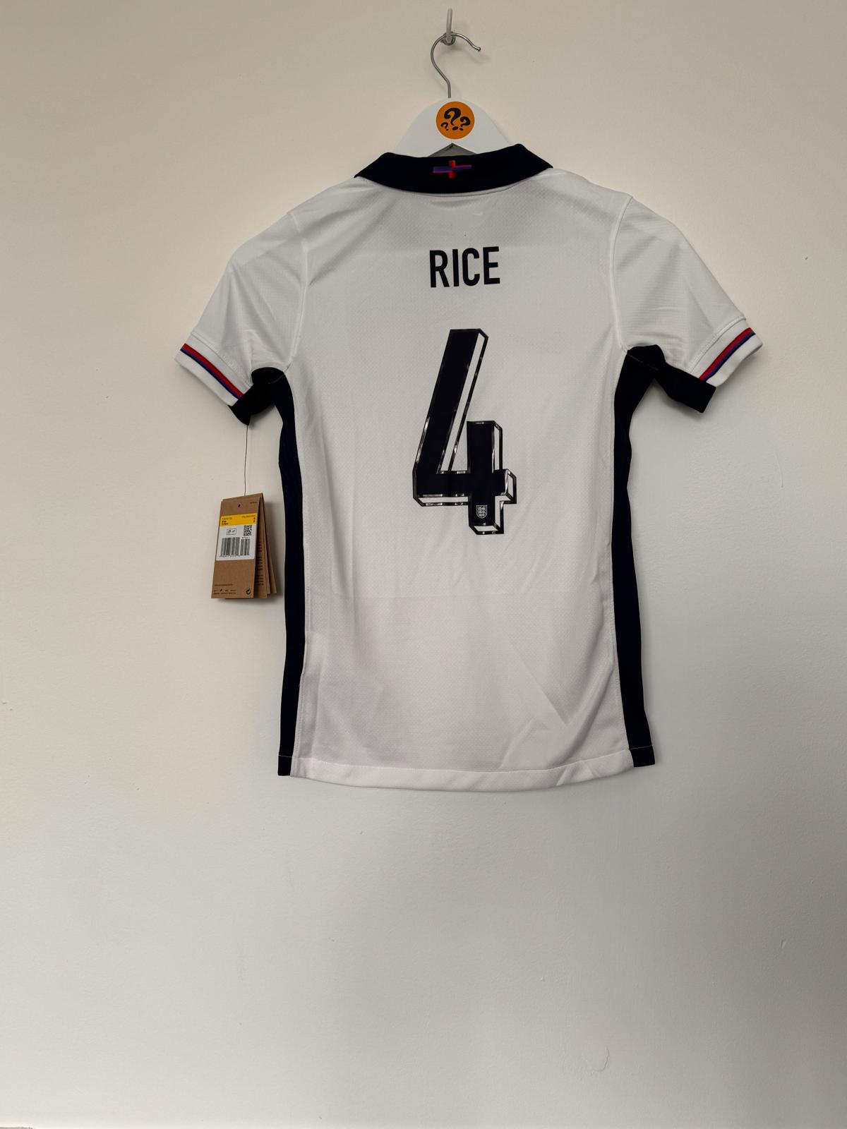 England 2024 Home Shirt Rice Stadium Version Kids