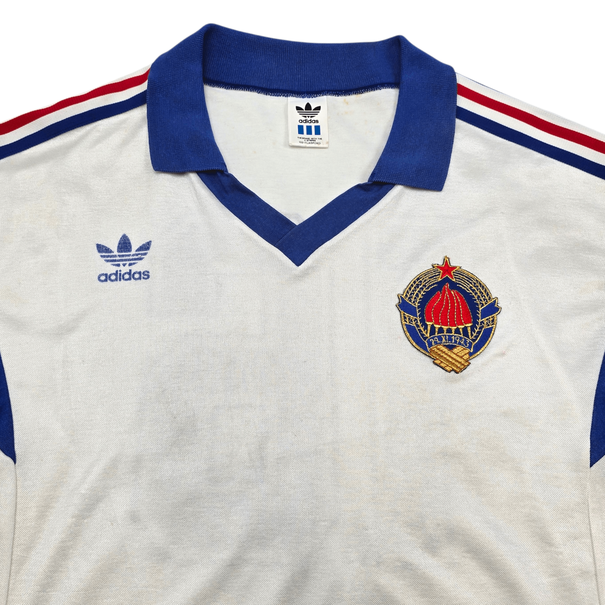 1988/89 Yugoslavia Away Football Shirt (L) Adidas - Upgraded Template