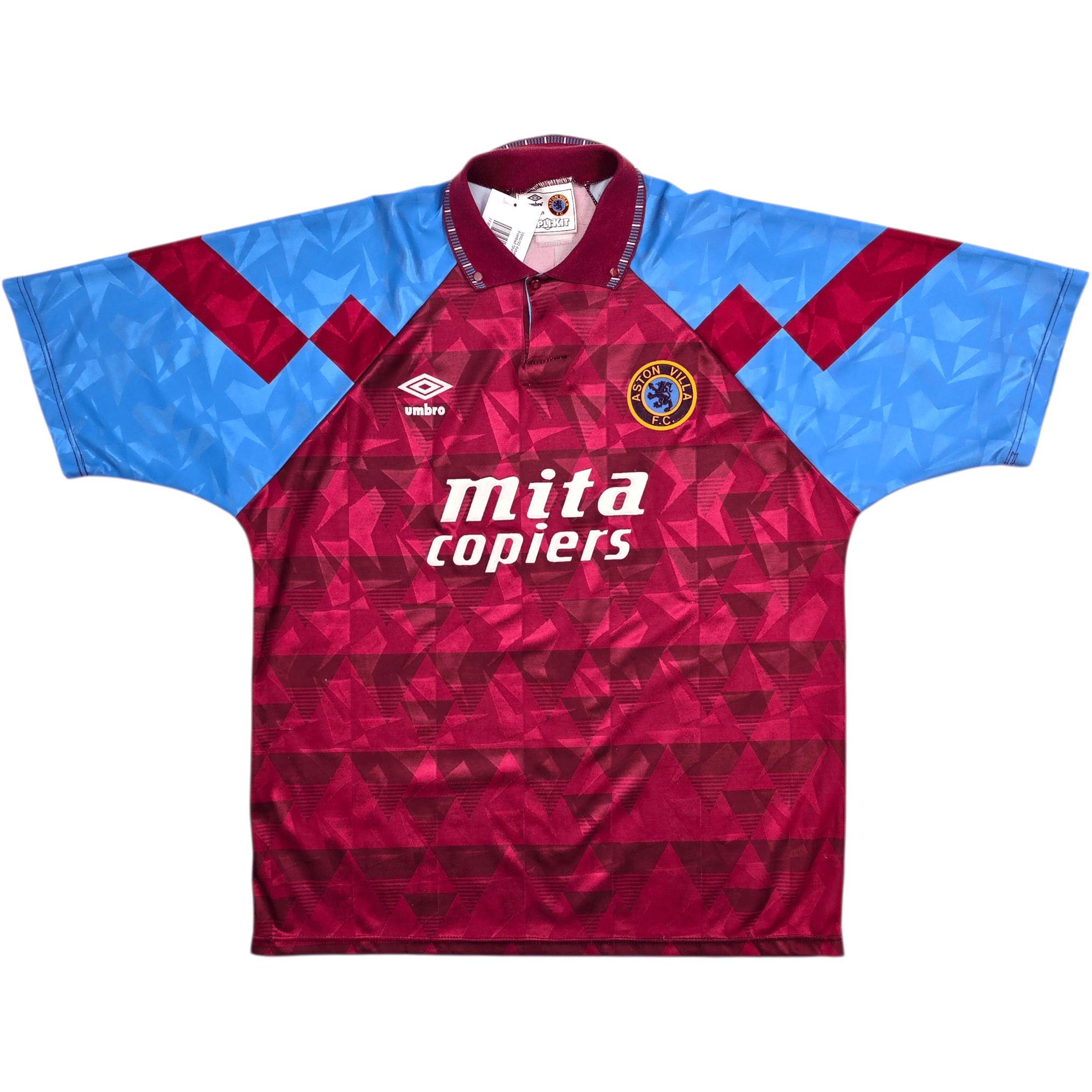 1990-92 Aston Villa Home Shirt (XL) - Official Umbro Original