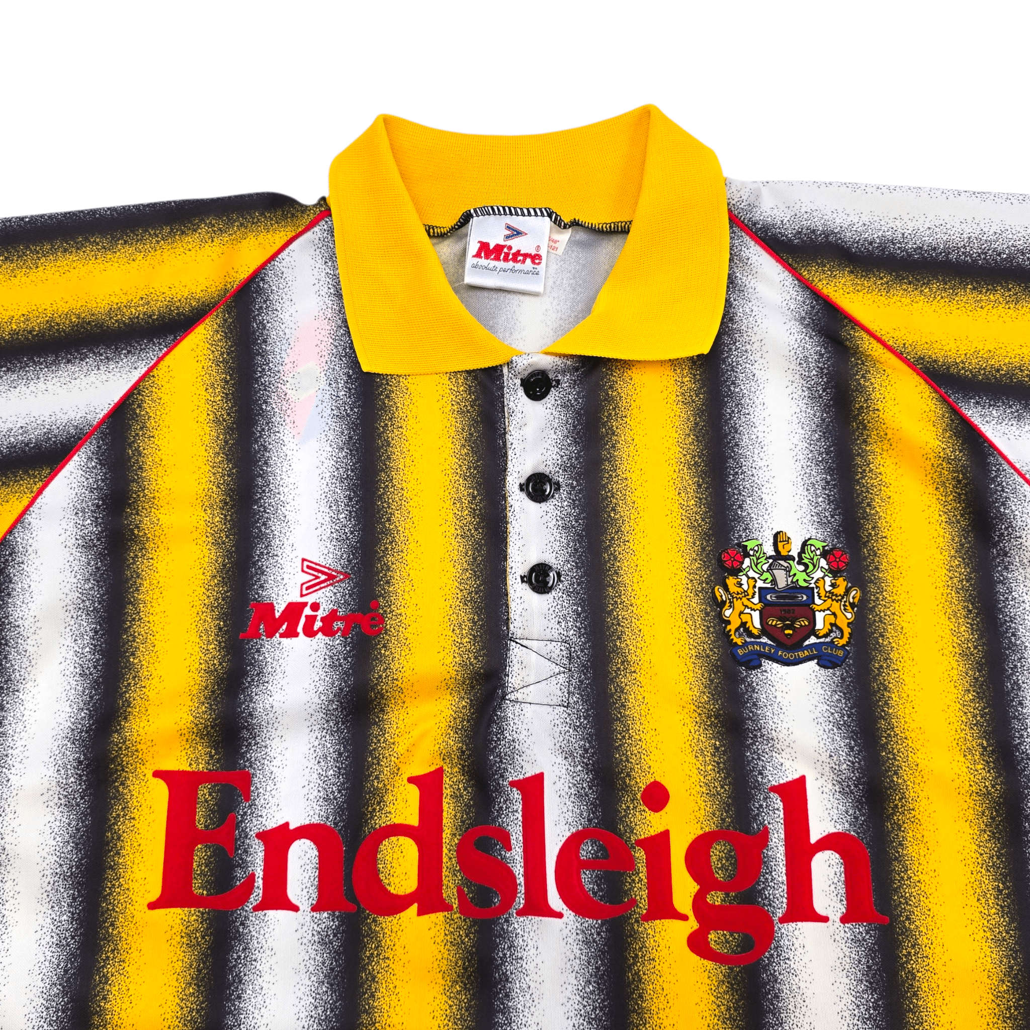 1993/94 Burnley Away Football Shirt (2XL) Mitre - Promotion Season