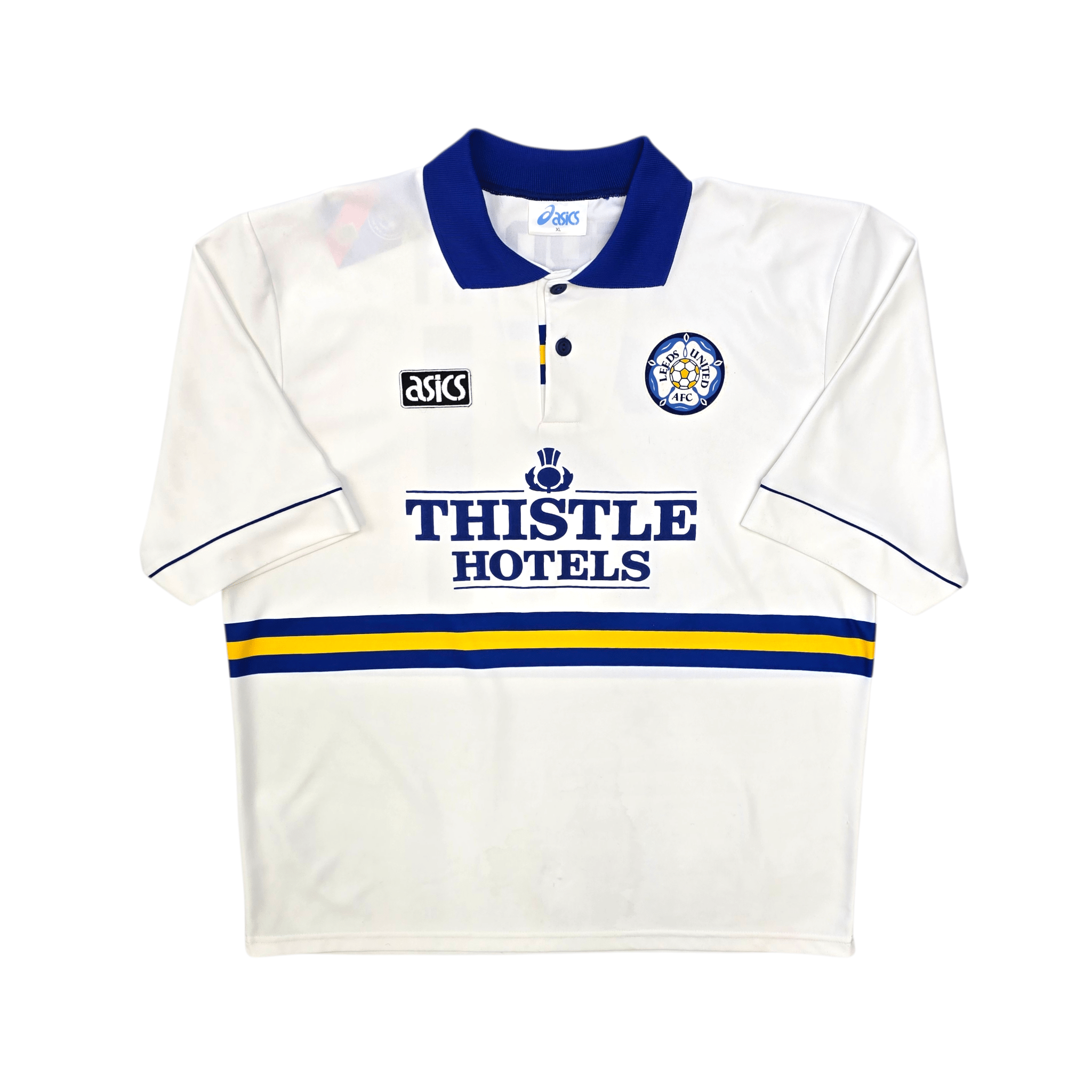 1993/95 Leeds United Home Football Shirt (XL) Asics #21 Yeboah