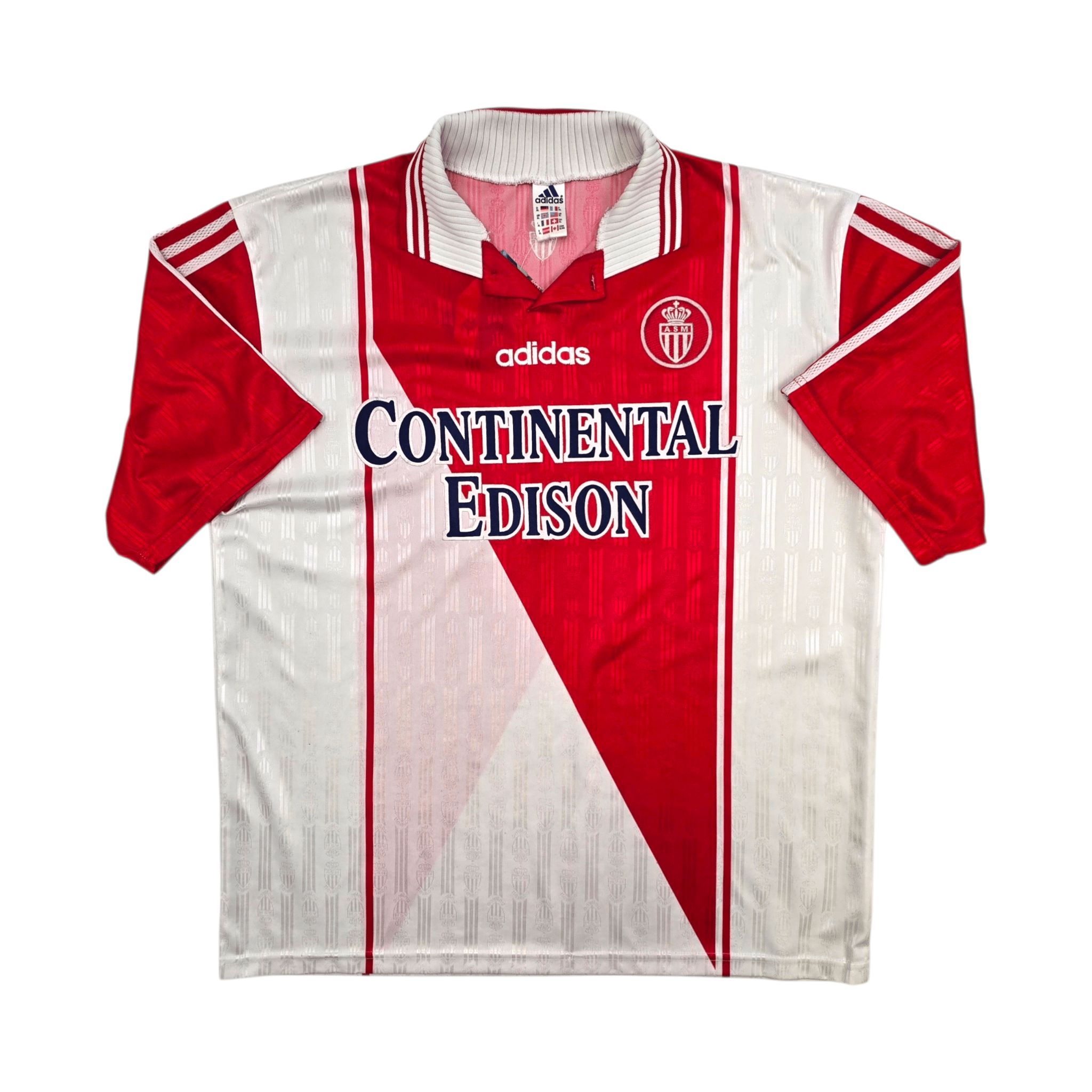 1996/98 Monaco Home Football Shirt (XL) Adidas - Championship Season