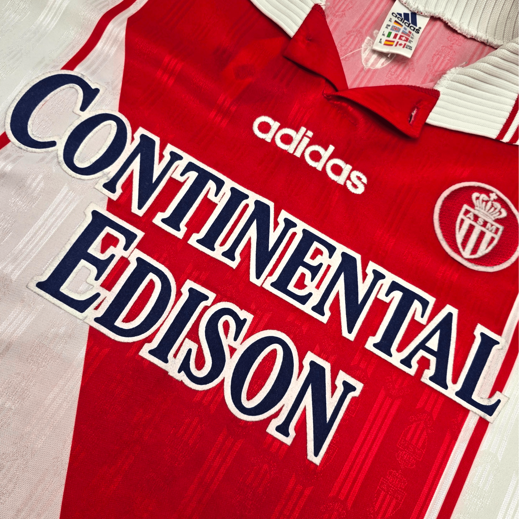 1996/98 Monaco Home Football Shirt (XL) Adidas - Championship Season