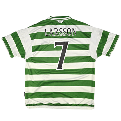 1999/01 Celtic Home Football Shirt Umbro Larsson