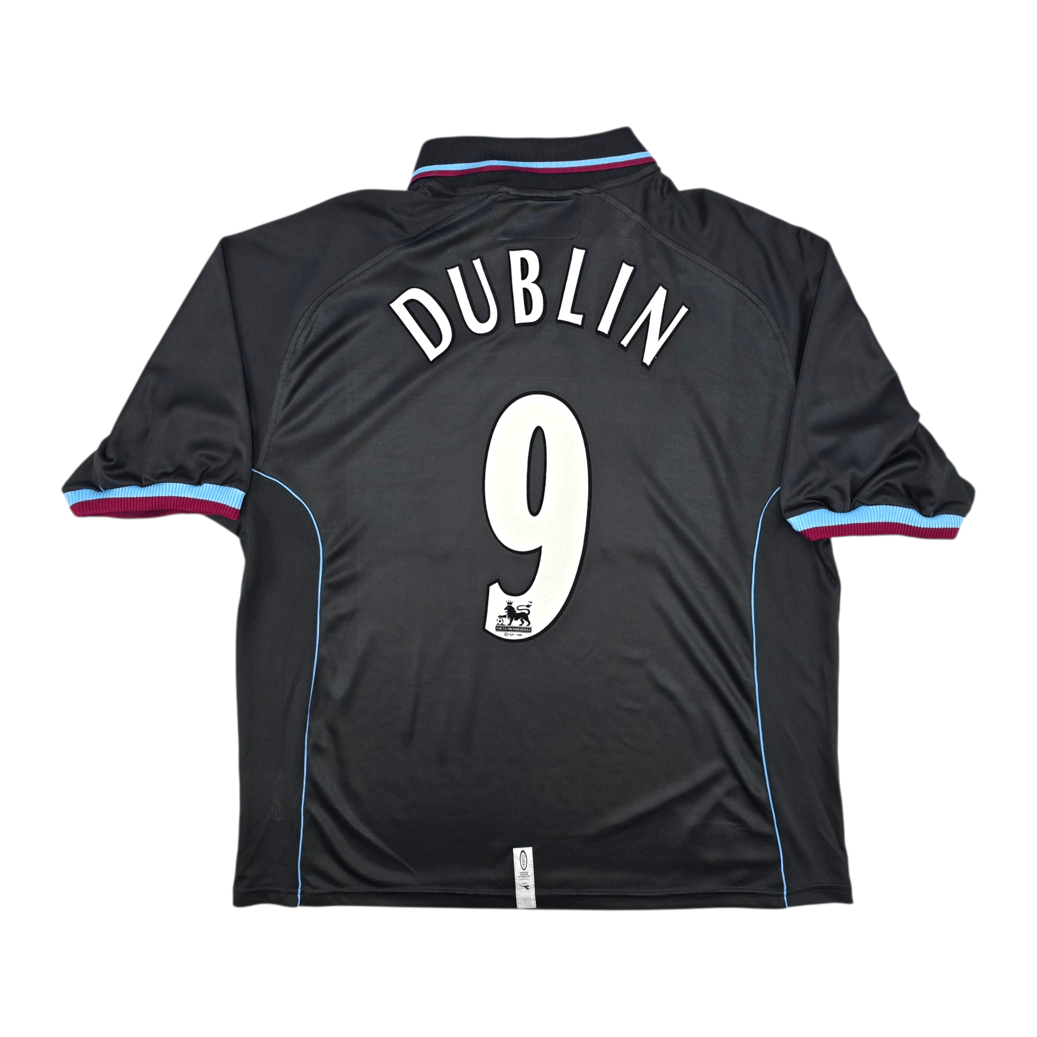 2000/01 Aston Villa Away Football Shirt (XL) Diadora #9 Dublin