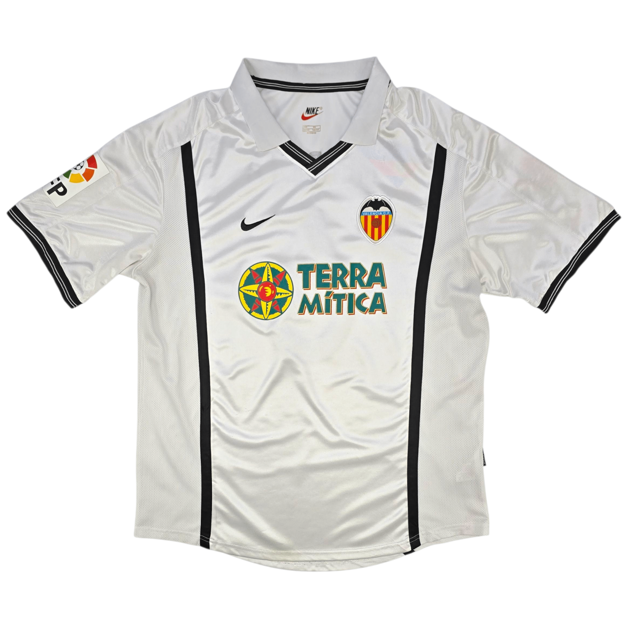 2000/01 Valencia Home Football Shirt (M) Nike #6 Mendieta