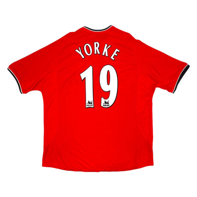 2000/02 Manchester United Home Football Shirt Umbro Yorke