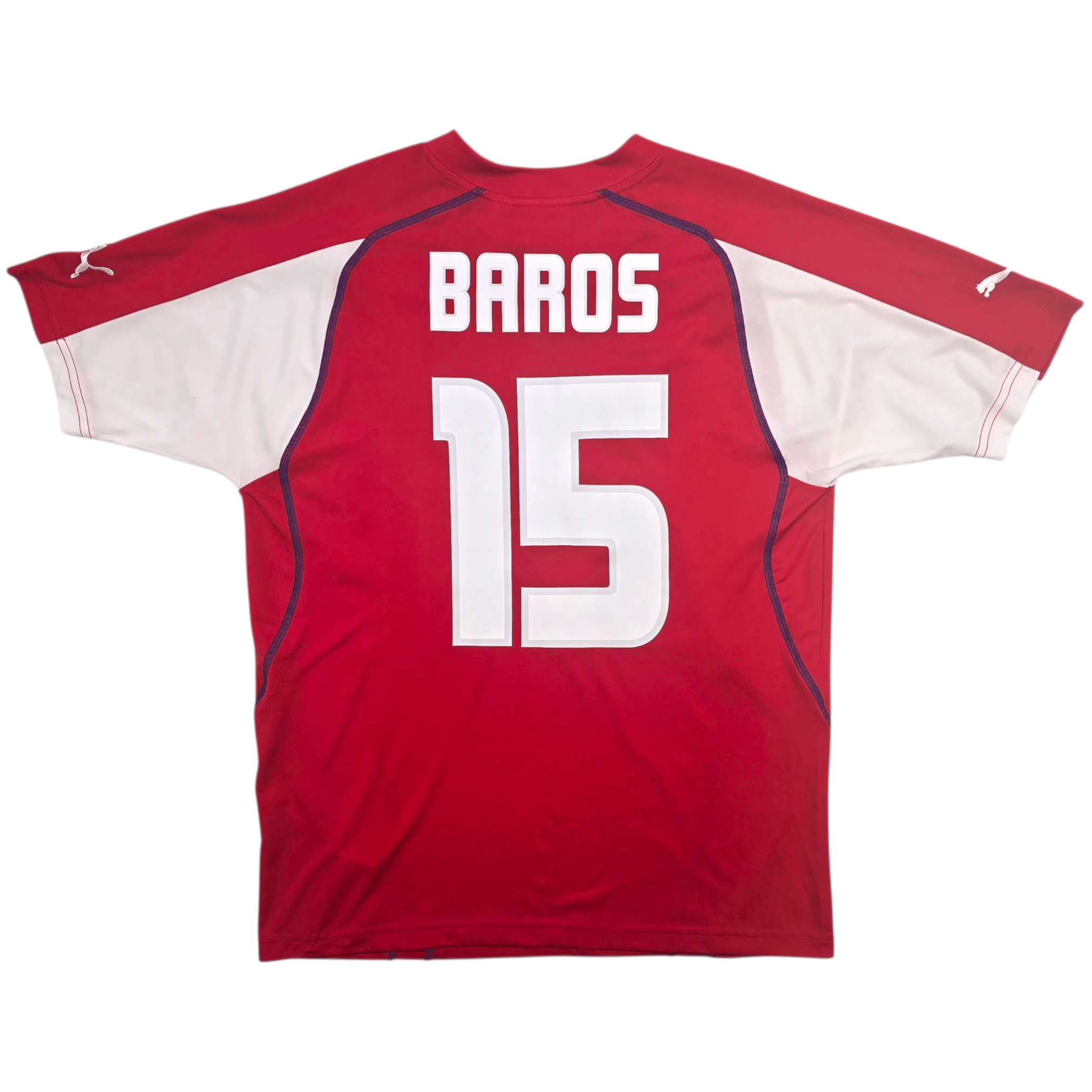 2003/04 Czech Republic Home Football Shirt (L) Puma #15 Baros