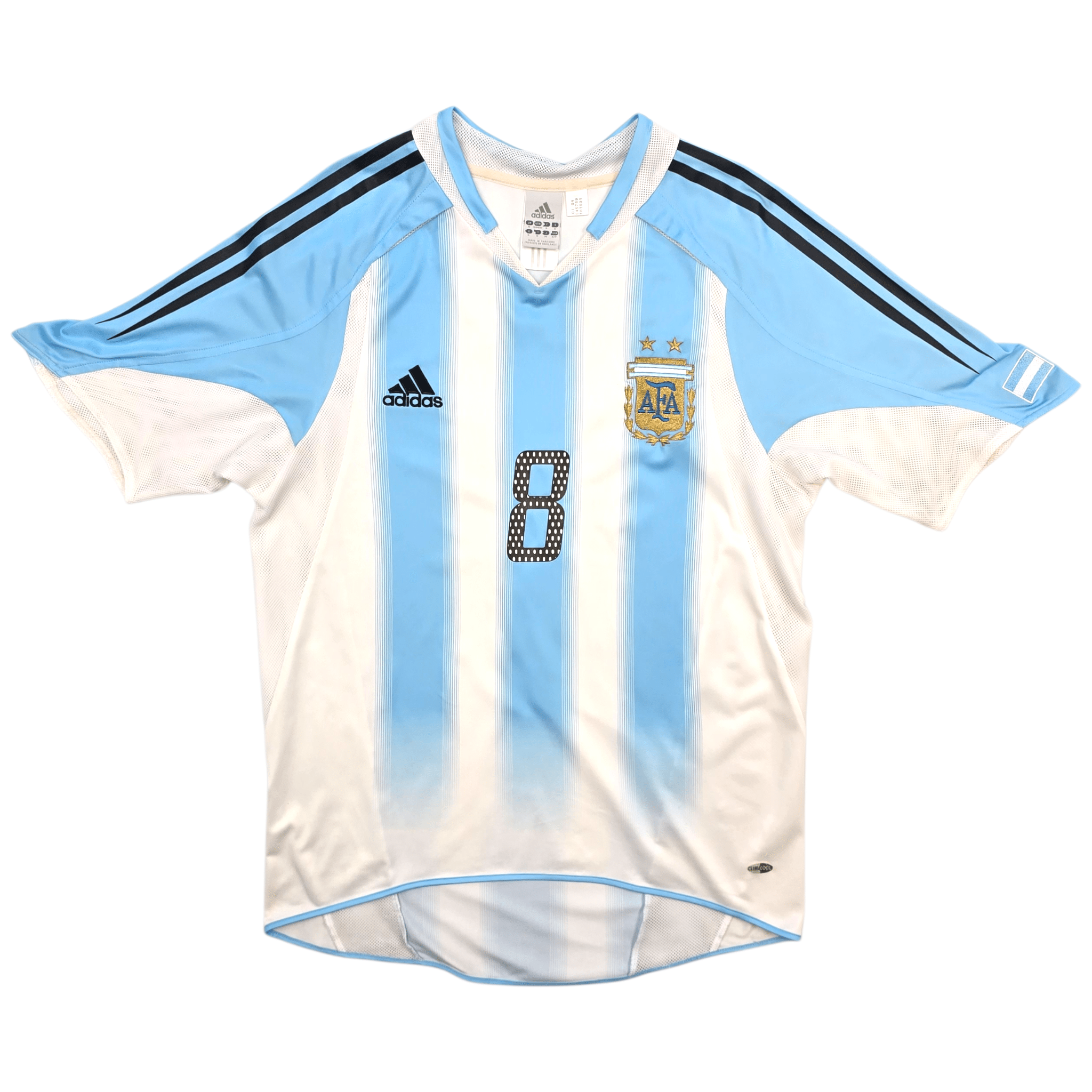 2004-06 Argentina Home Shirt (S) Adidas - Riquelme #8