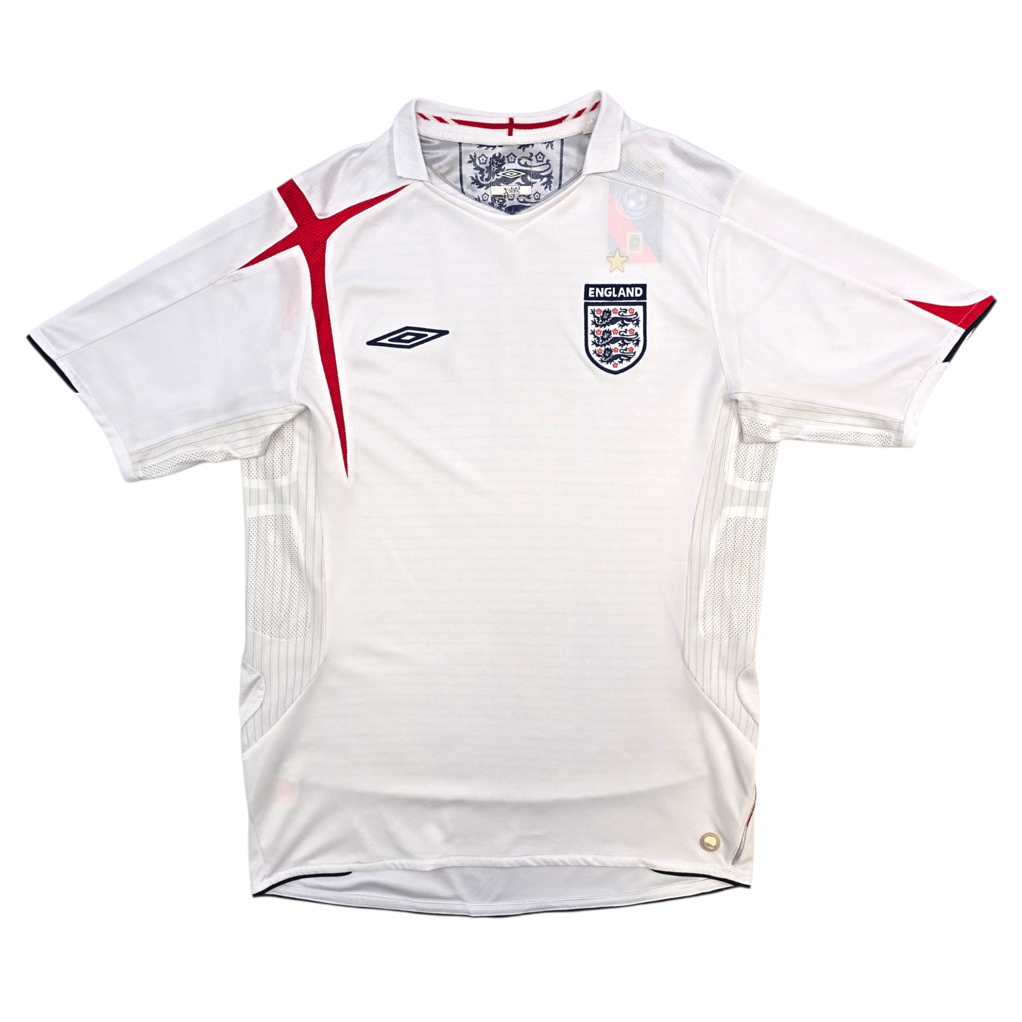 2005/07 England Home Football Shirt (M) Umbro - Beckham Era